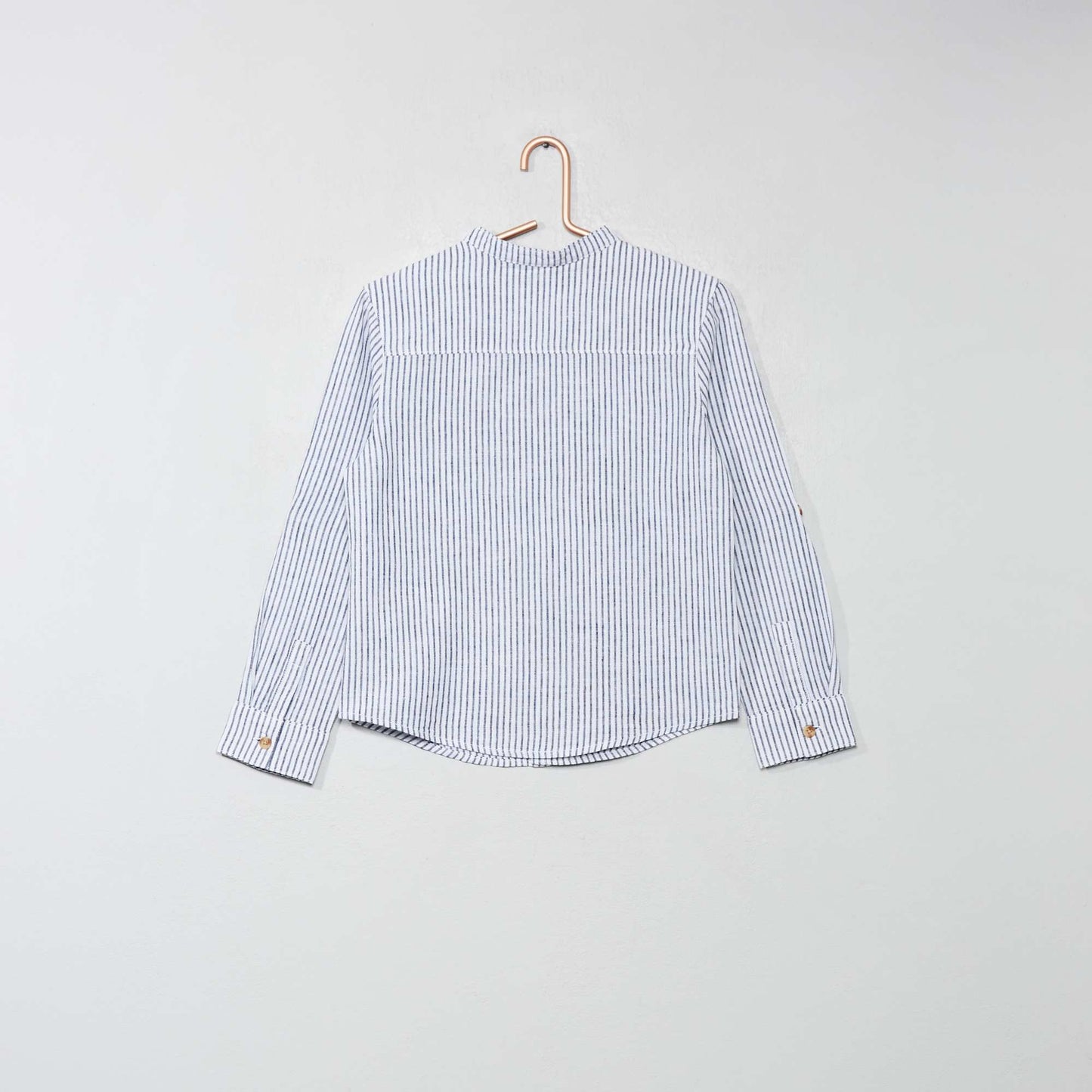 Chemise col mao blanc ray