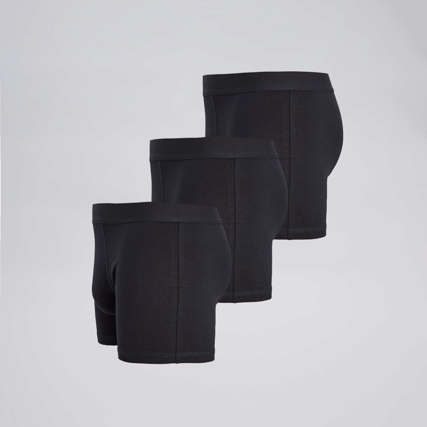 Lot de 3 boxers unis noir