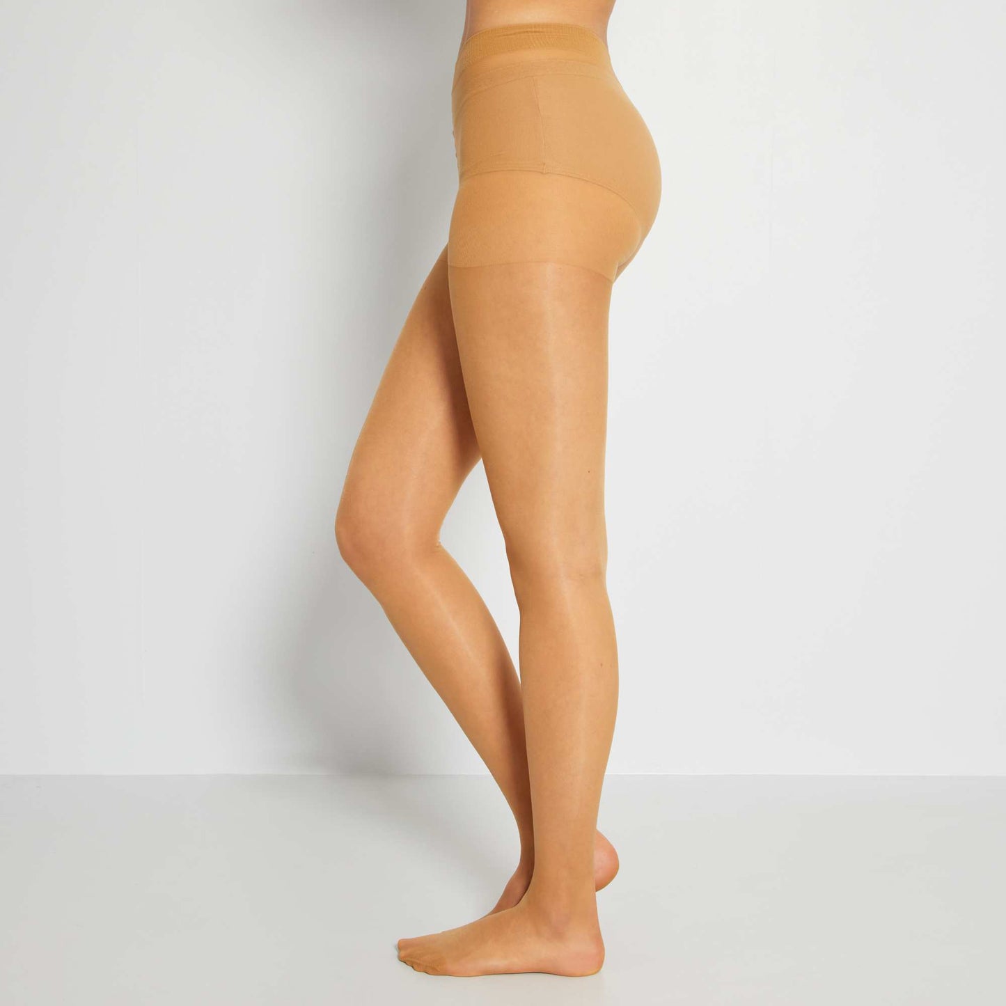 Lot 2 paires de collants 20D beige