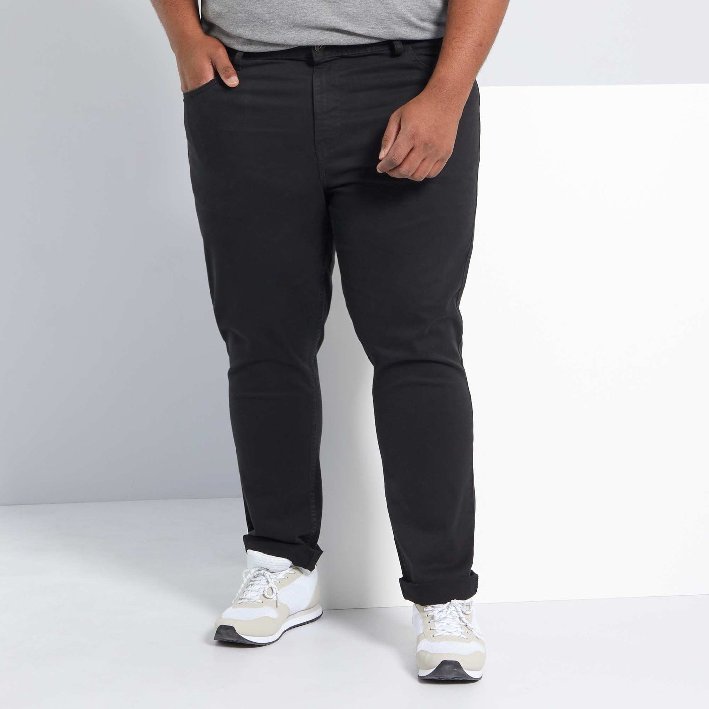 Pantalon slim L32 noir