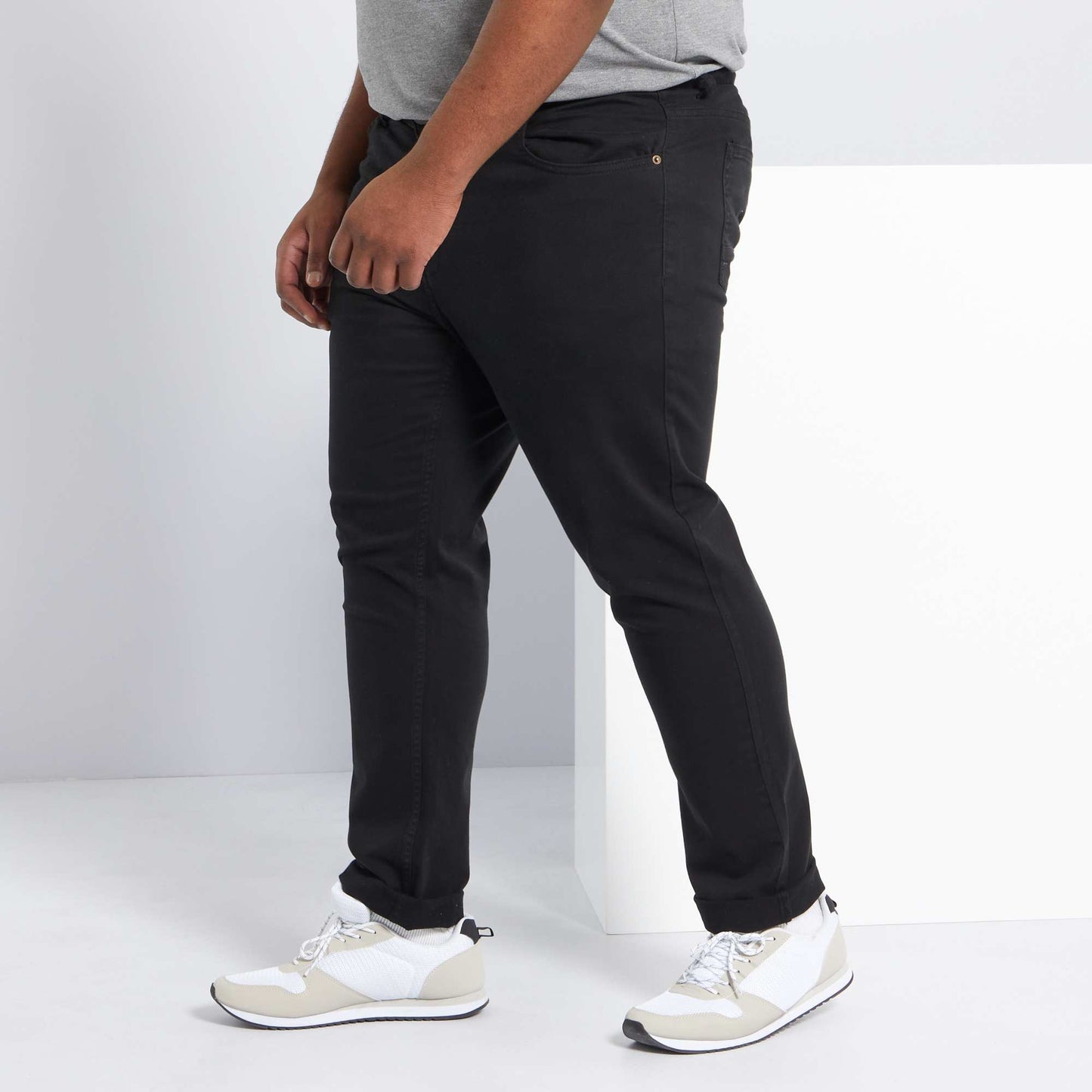 Pantalon slim L32 noir