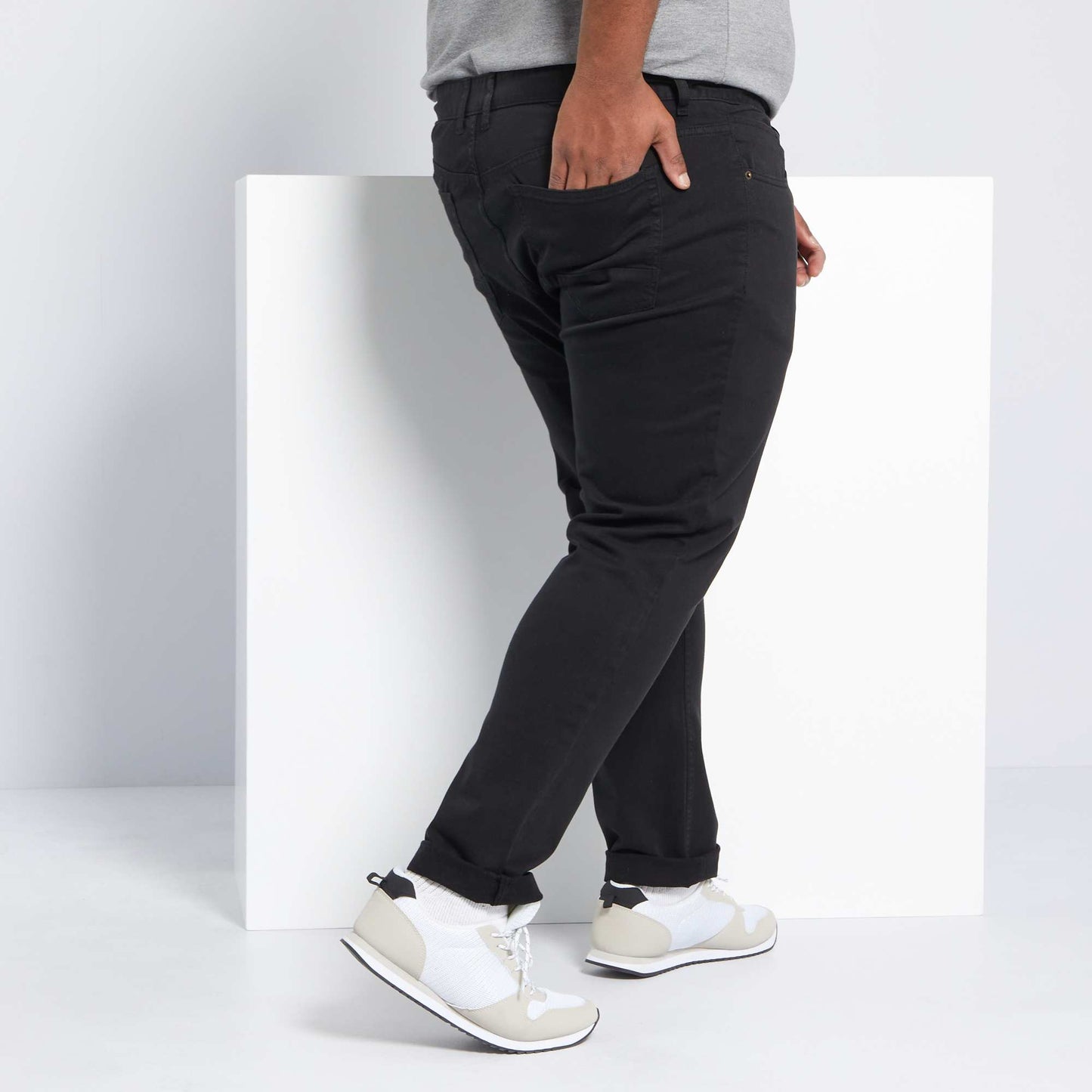 Pantalon slim L32 noir