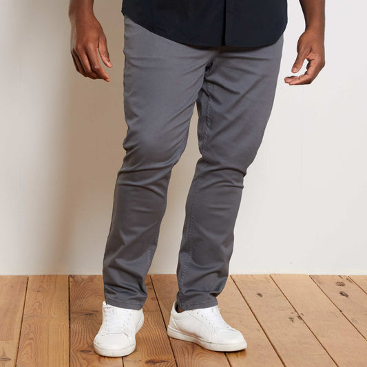 Pantalon slim L32 gris