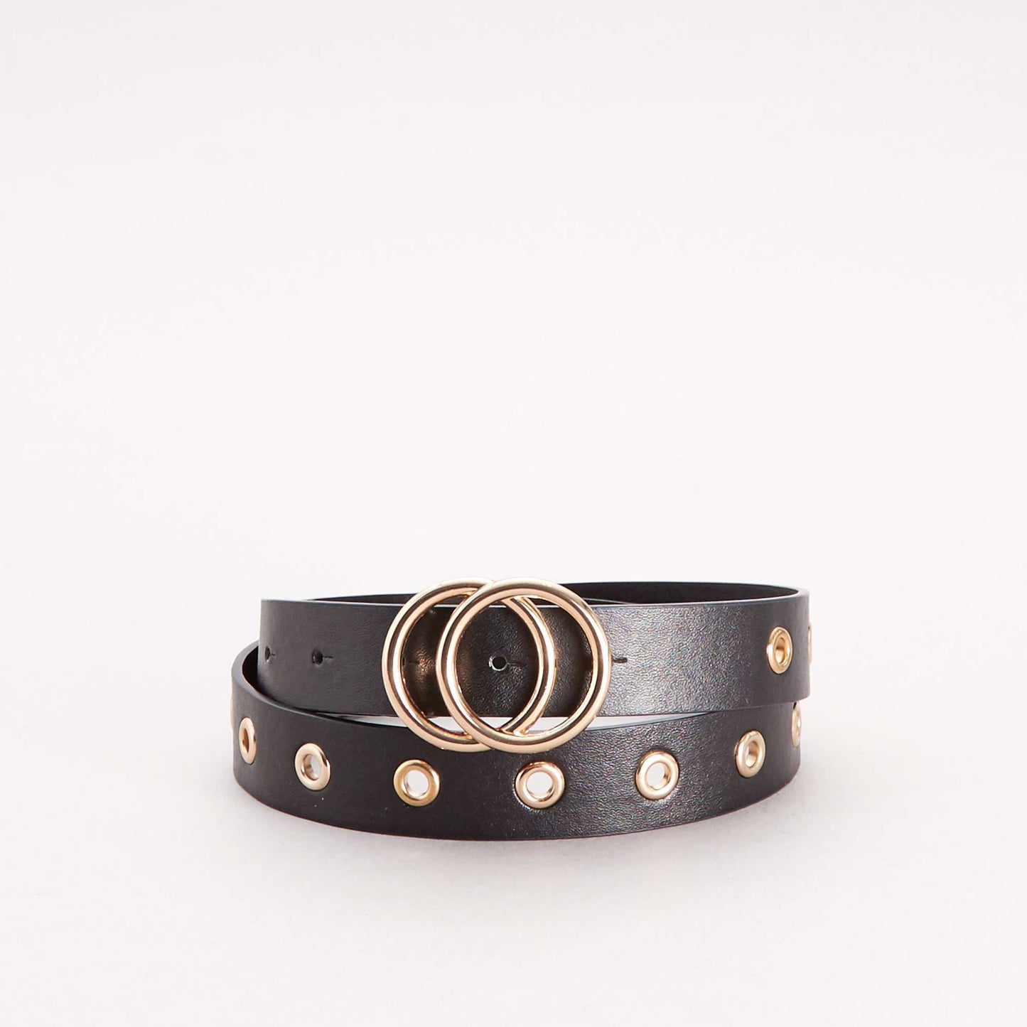 Ceinture double boucle noir