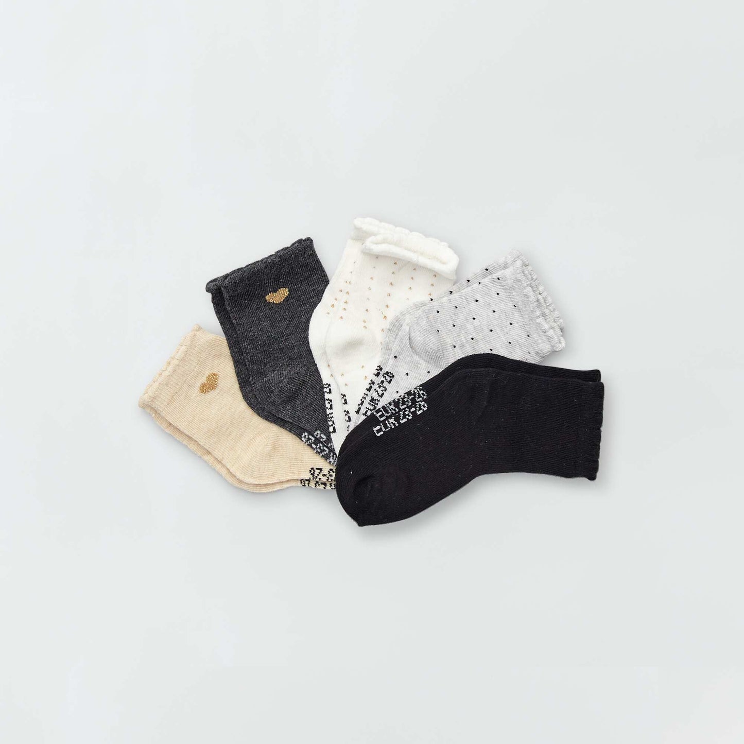 Lot de 5 paires de chaussettes en coton bio blanc