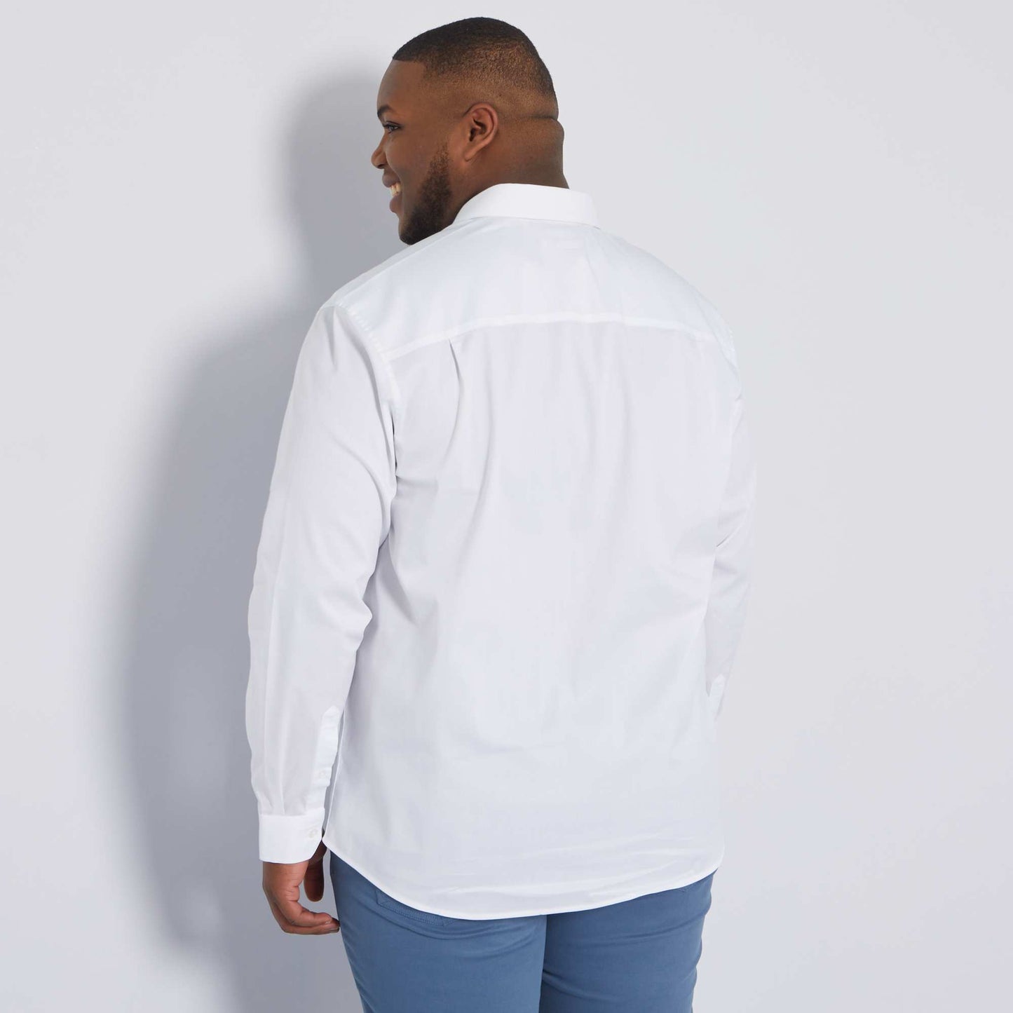 Chemise en twill stretch blanc
