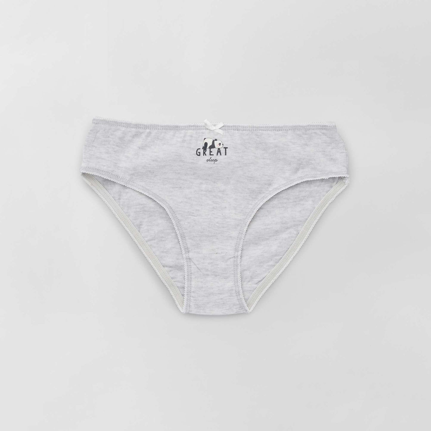 Culottes en jersey avec n ud fantaisie - Lot de 4 blanc/noir/gris