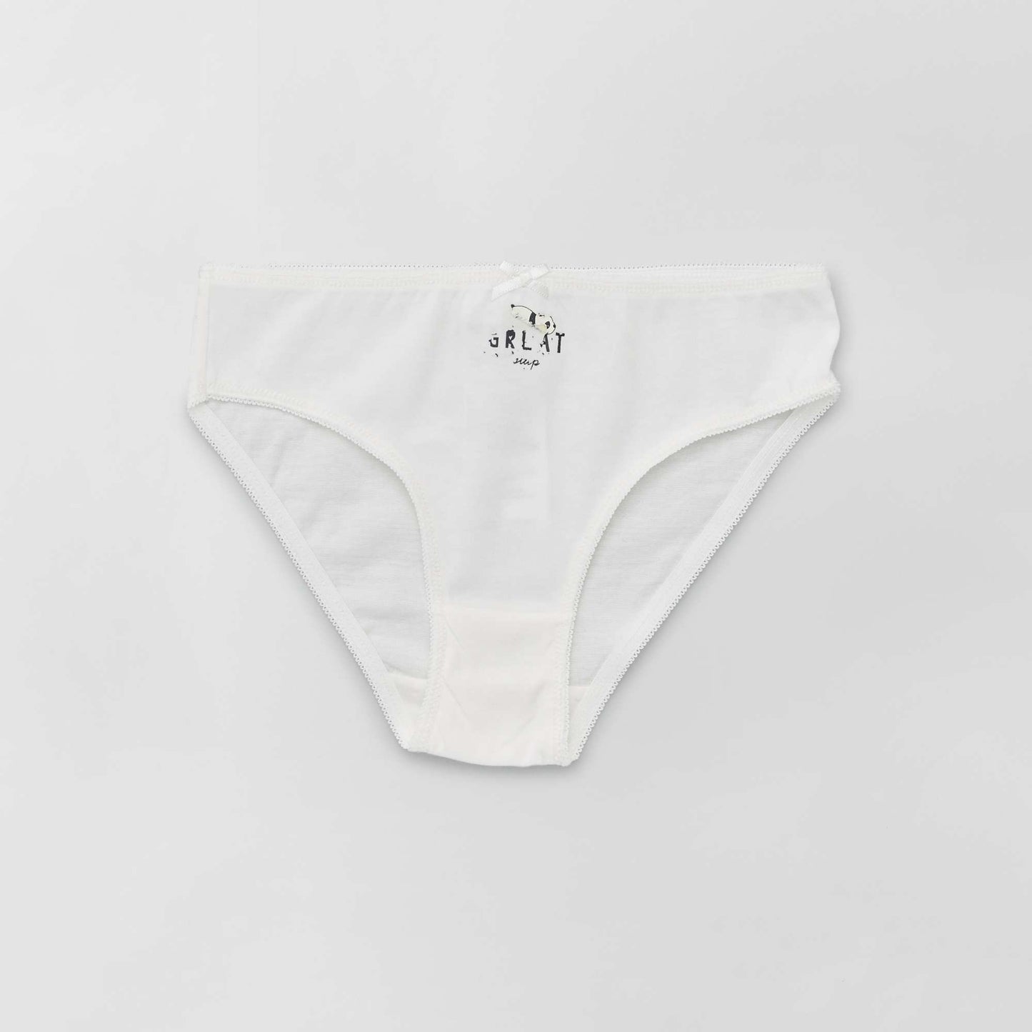 Culottes en jersey avec n ud fantaisie - Lot de 4 blanc/noir/gris
