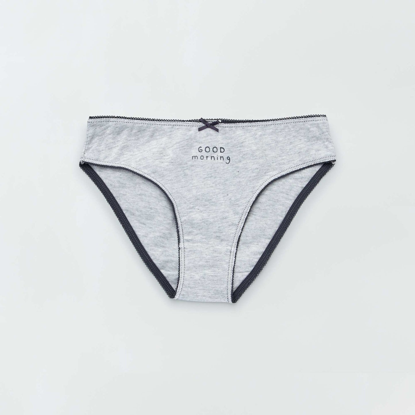Culottes en jersey avec n ud fantaisie - Lot de 4 GRIS