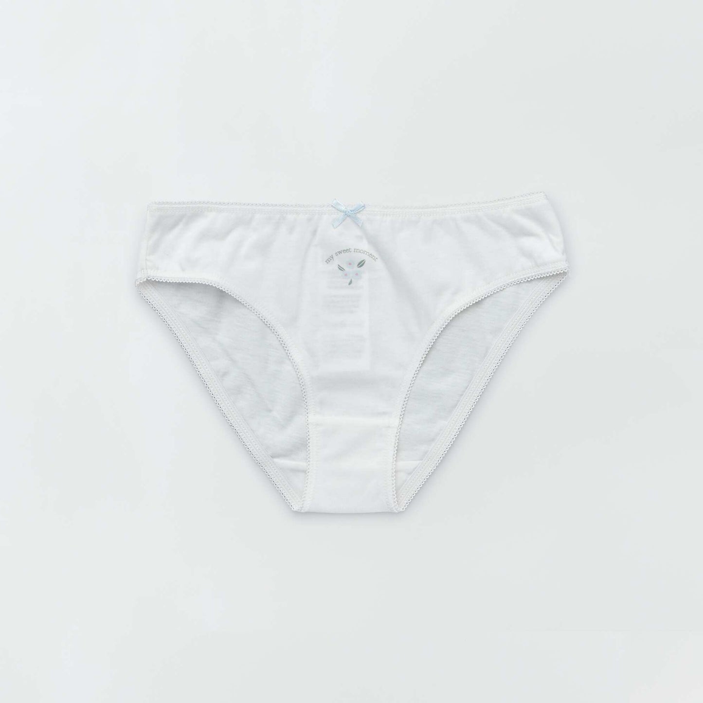 Culottes en jersey avec n ud fantaisie - Lot de 4 Blanc/vert
