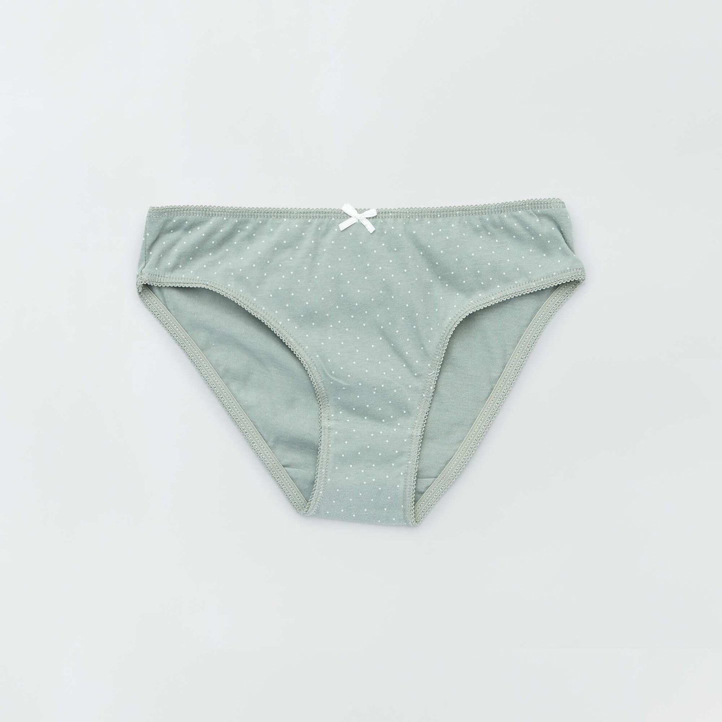 Culottes en jersey avec n ud fantaisie - Lot de 4 Blanc/vert