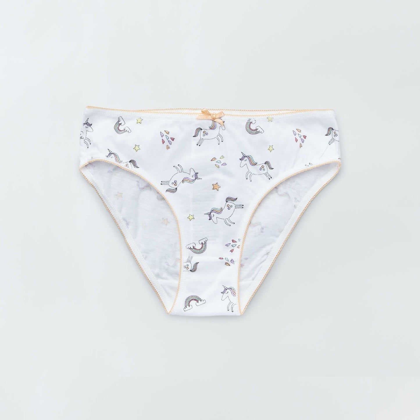 Culottes en jersey avec n ud fantaisie - Lot de 4 Orange/bleu