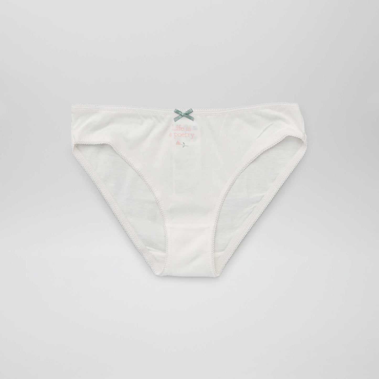 Culottes en jersey avec n ud fantaisie - Lot de 4 Rose/blanc