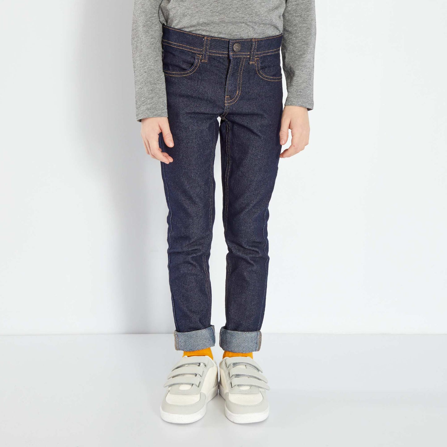 Jean skinny co-con u bleu fonc
