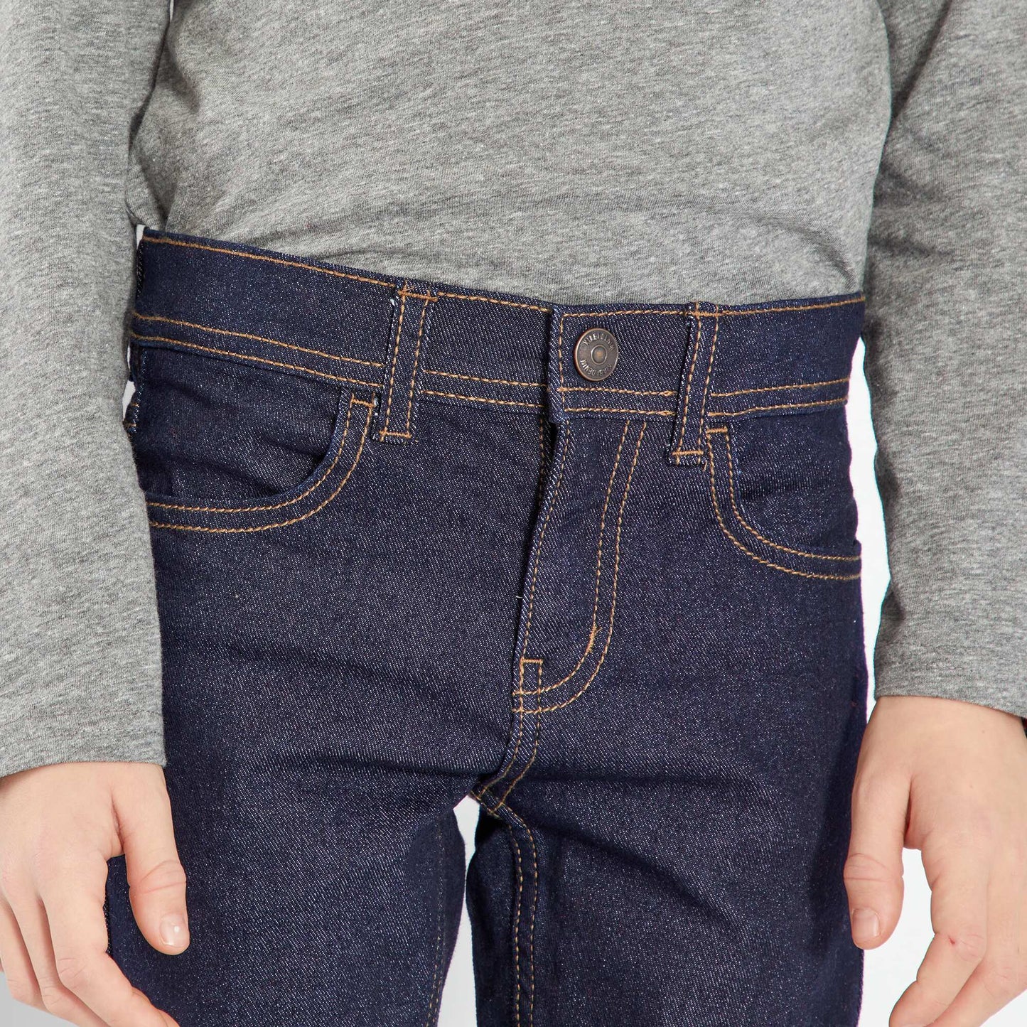 Jean skinny co-con u bleu fonc