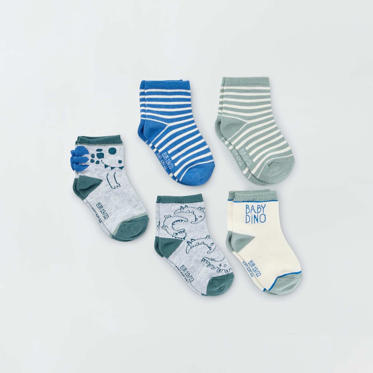 Chaussettes fantaisie - Lot de 5 Bleu/vert