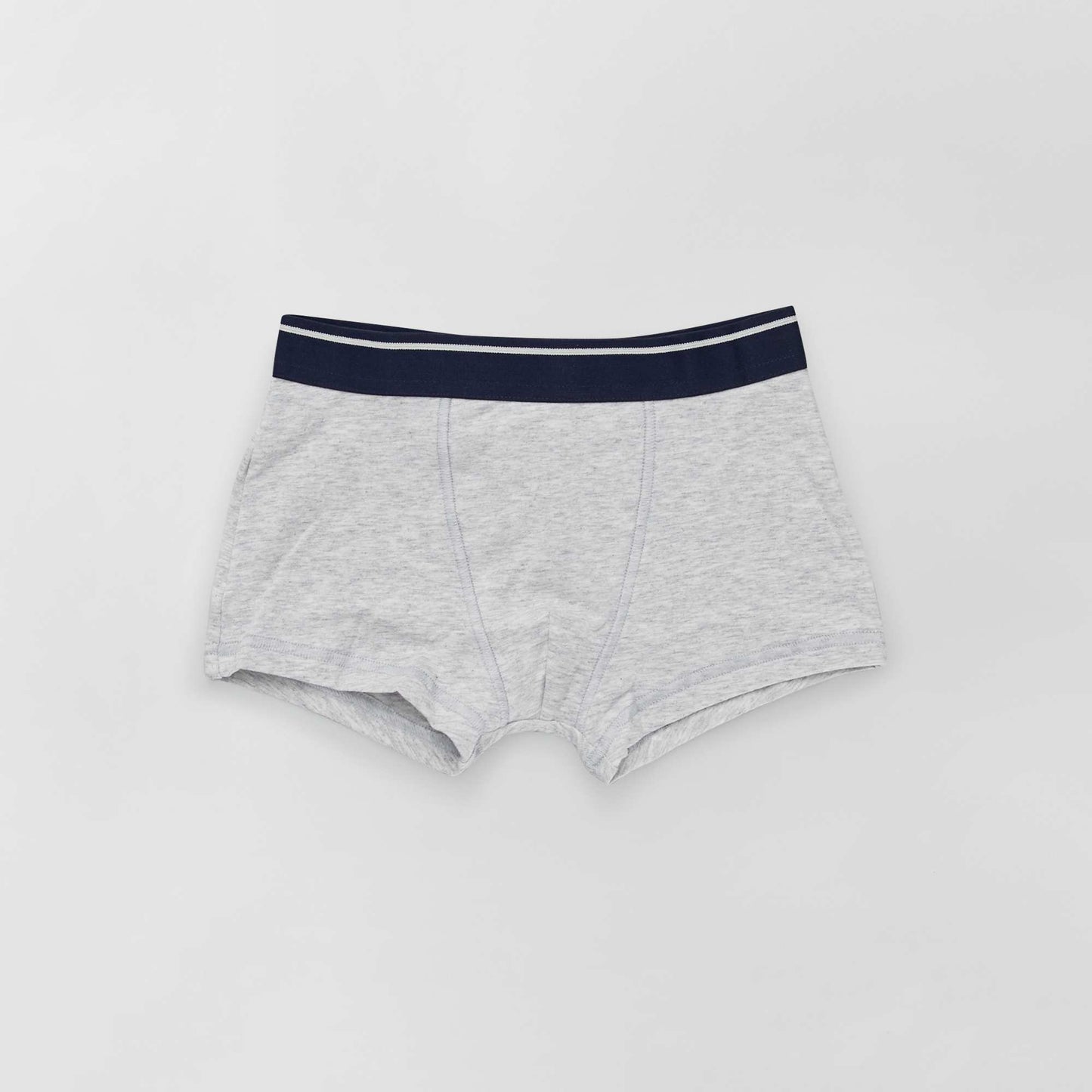 Lot de 3 boxers en coton bleu marine/rouge/gris