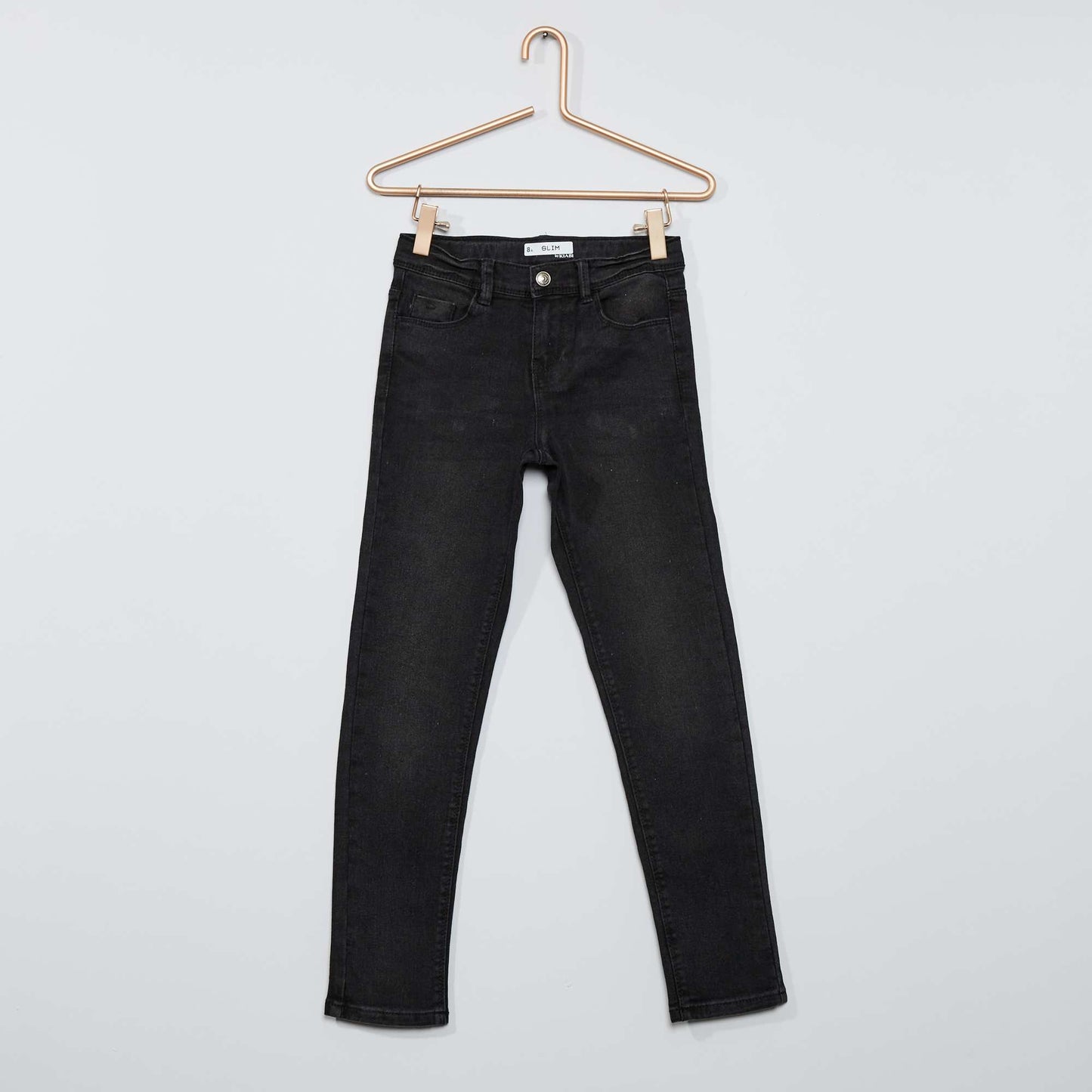 Jean slim taille ajustable noir