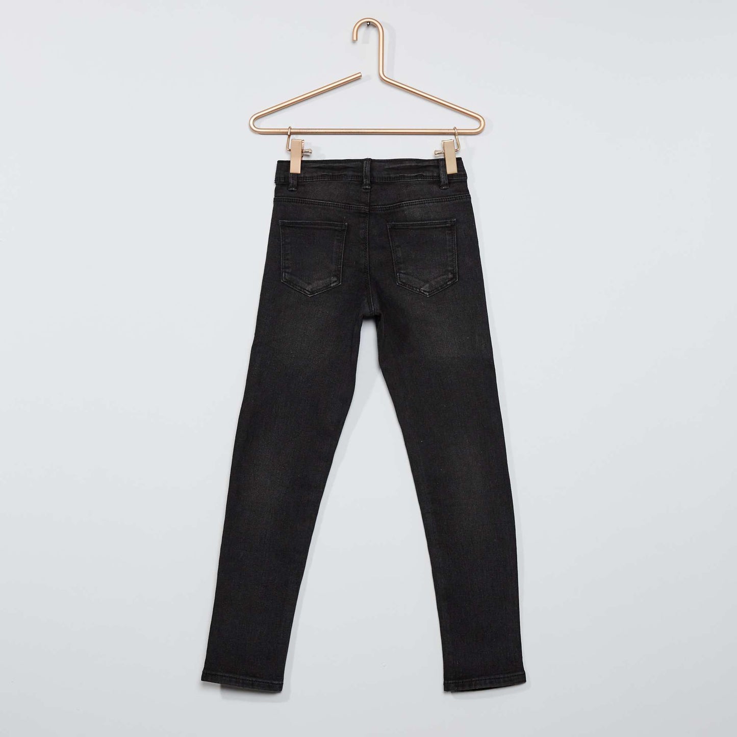 Jean slim taille ajustable noir