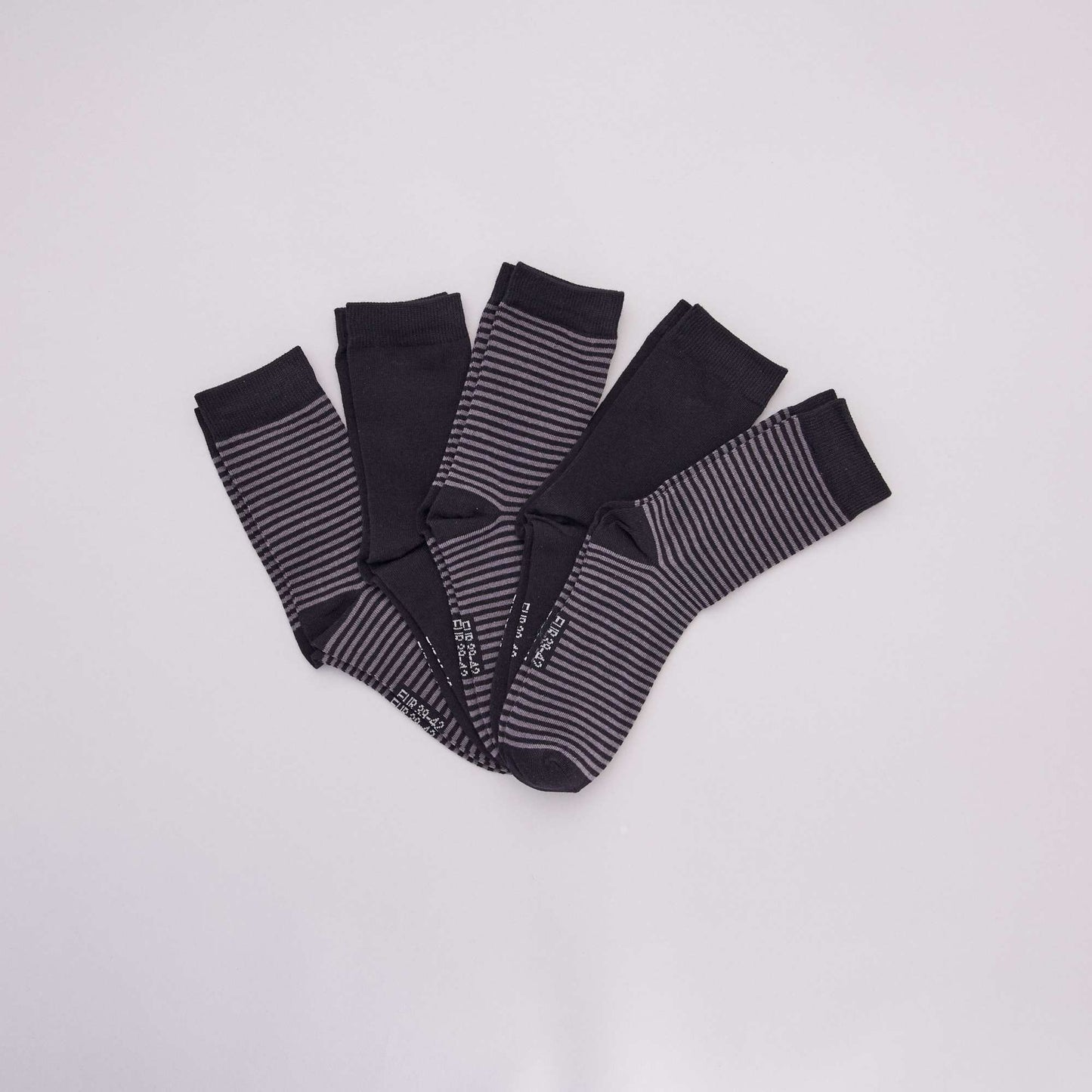 Lot de 5 paires de chaussettes noir