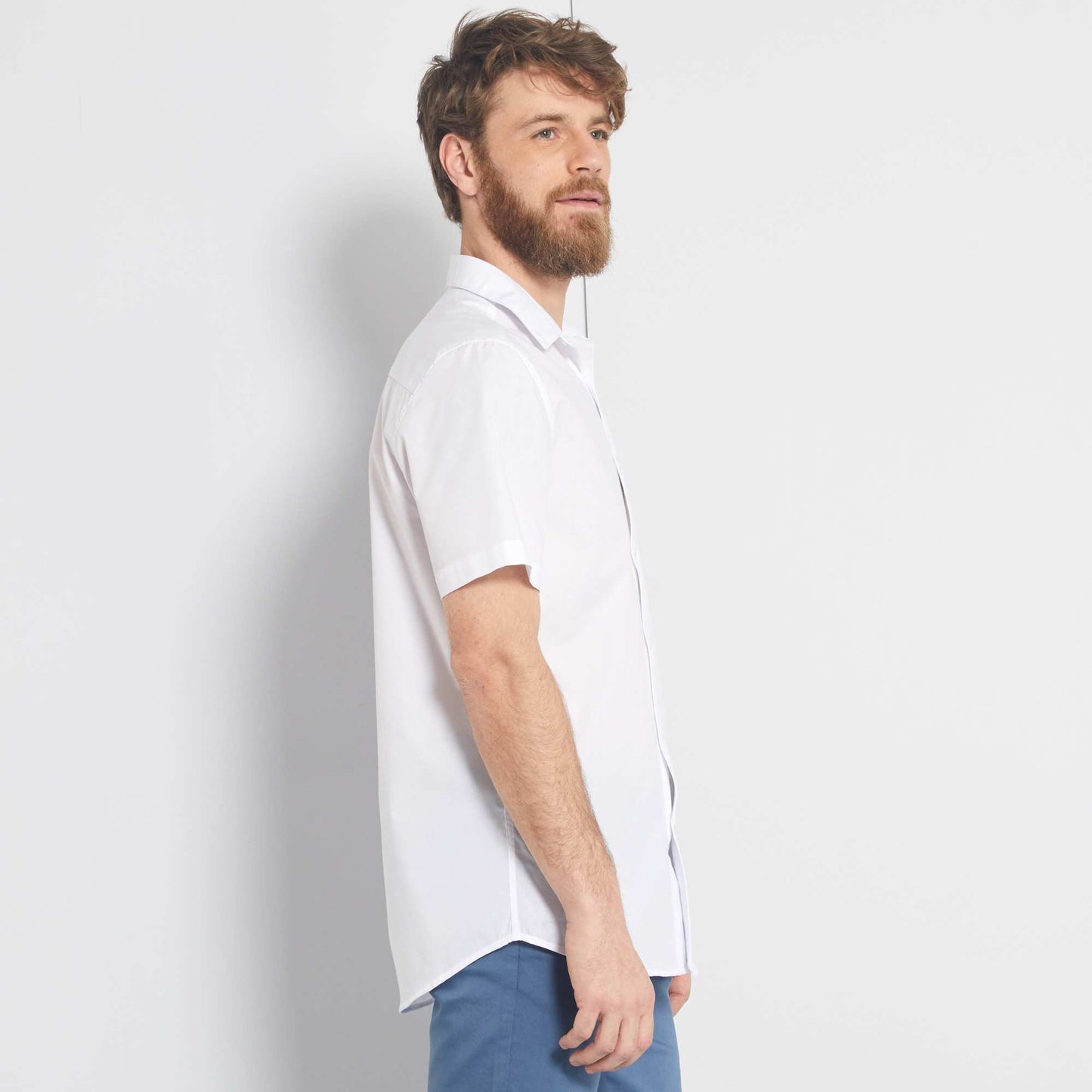 Chemise blanche manches courtes blanc