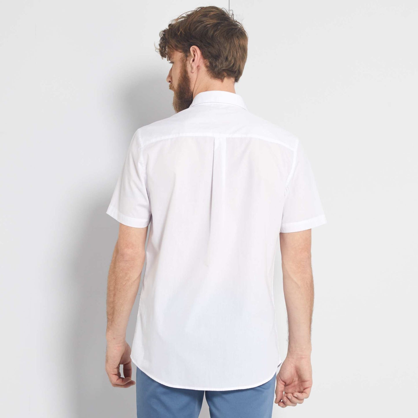 Chemise blanche manches courtes blanc