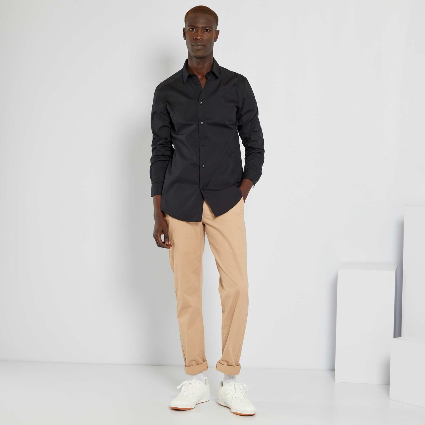 Chemise droite noir