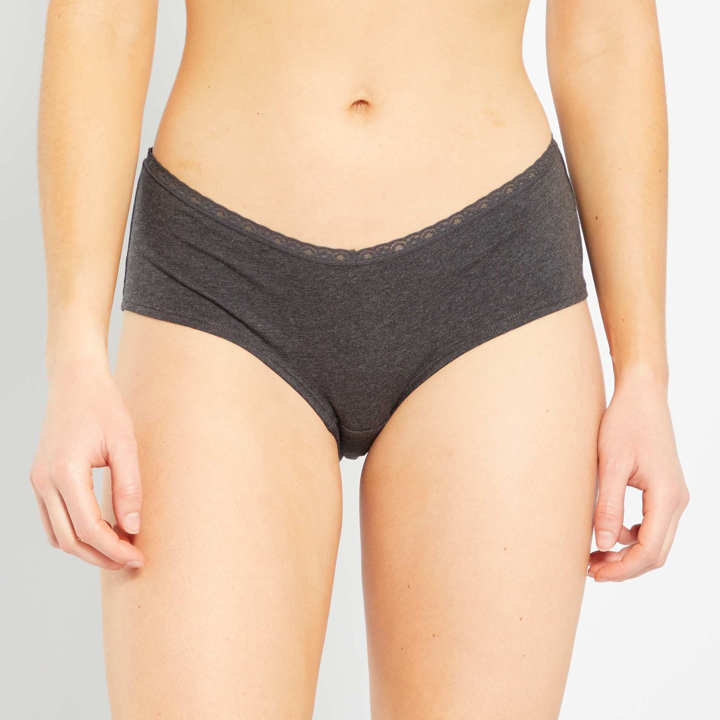 Lot de 3 shorties maternit noir/gris clair/gris fonc