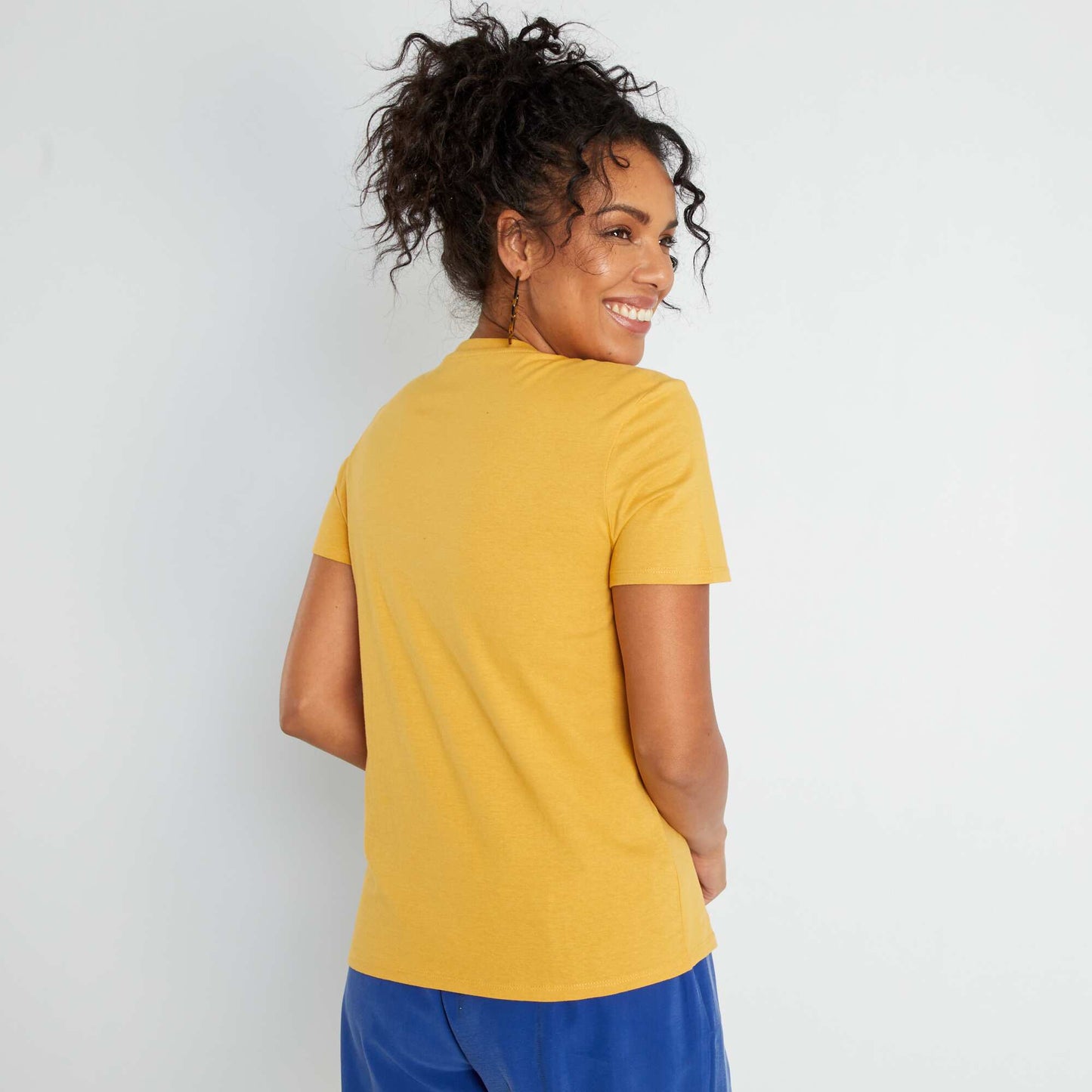 T-shirt co-con u 'coeurs' Jaune