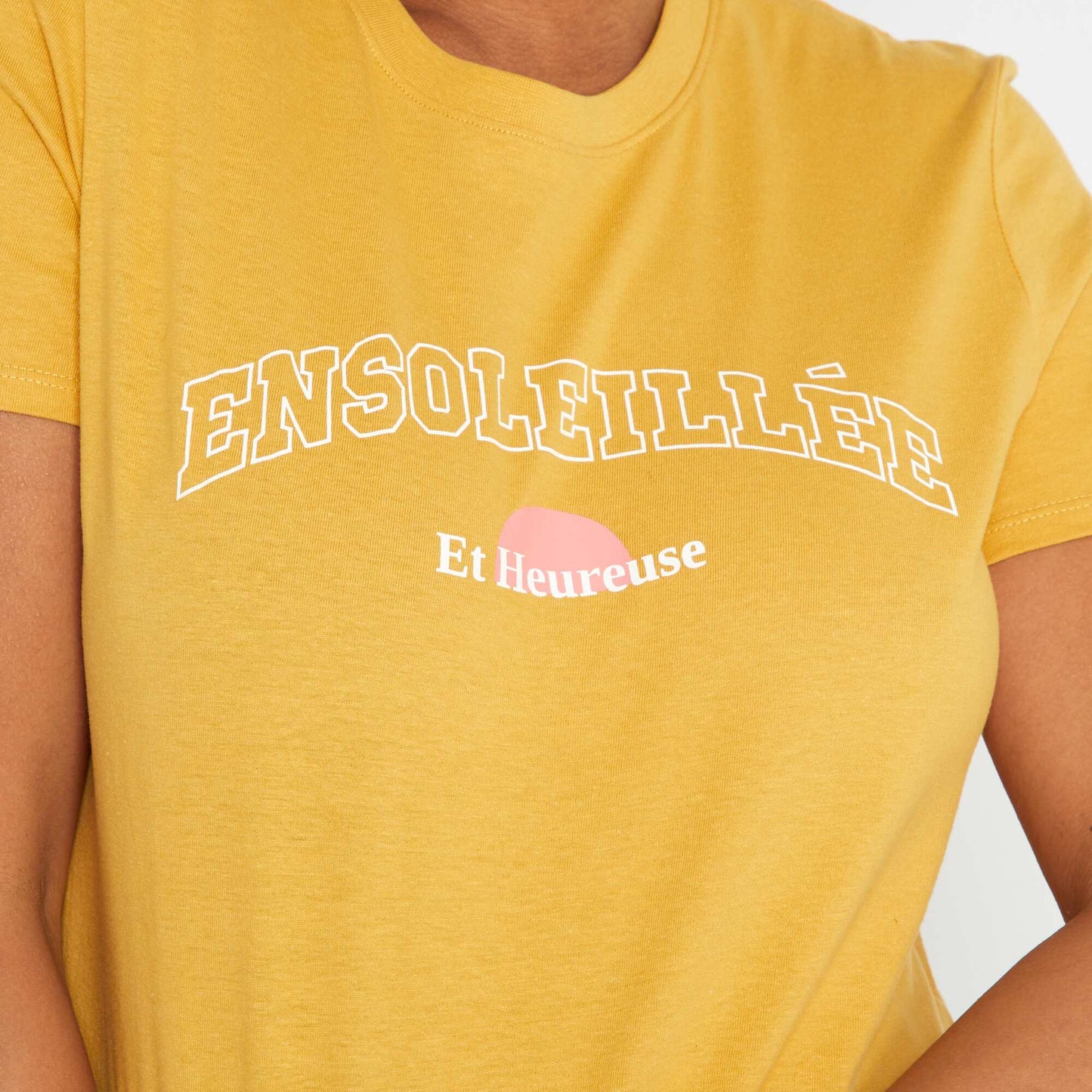 T-shirt co-con u 'coeurs' Jaune
