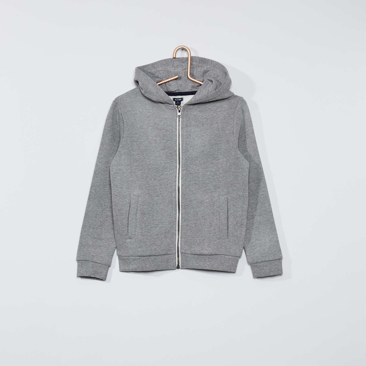 Sweat zipp capuche gris