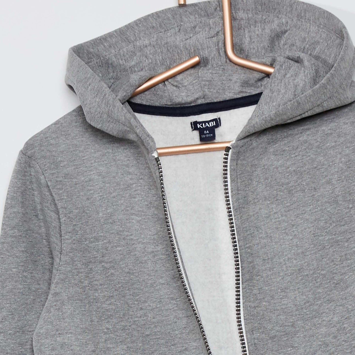 Sweat zipp capuche gris
