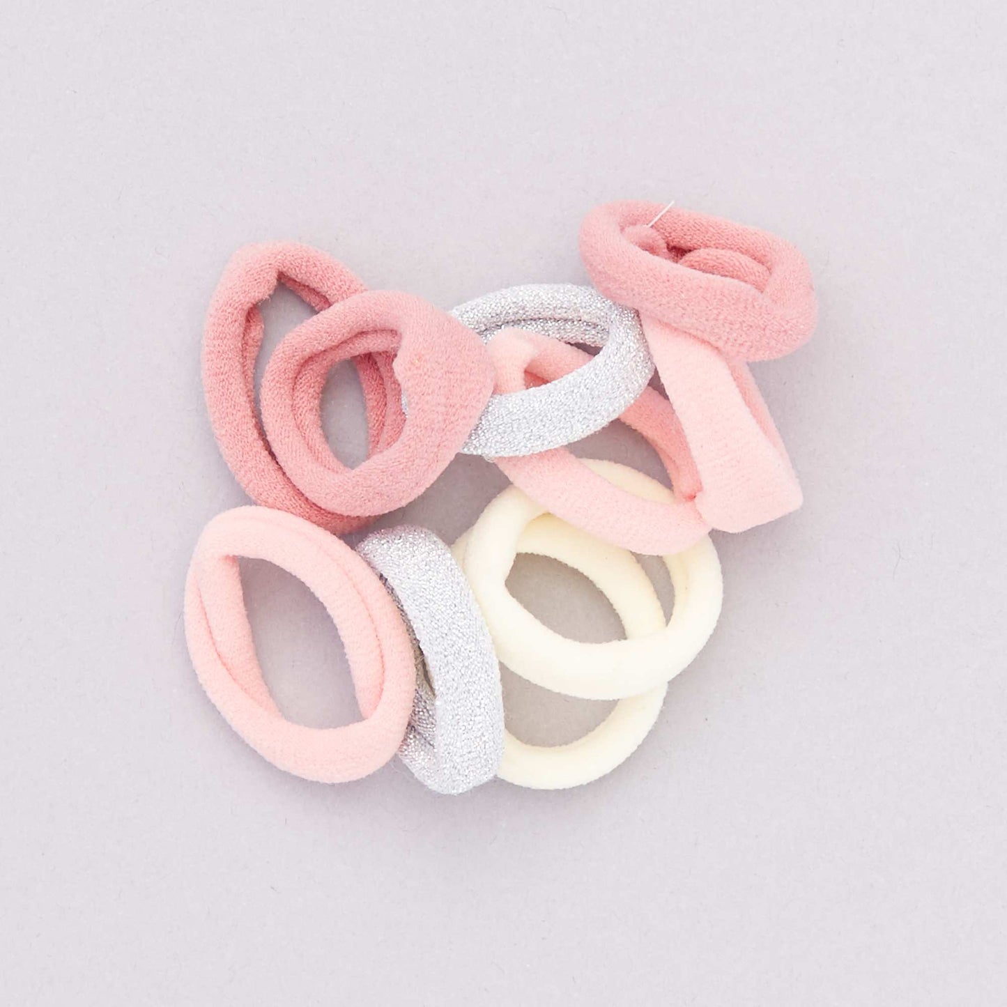 Lot de 10 chouchous lastiqu s rose