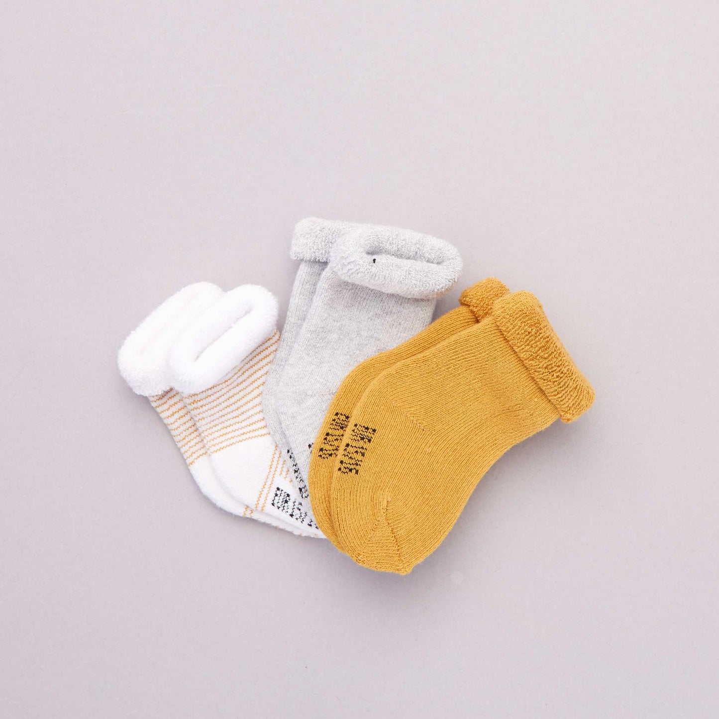 Lot 3 paires de chaussettes orange