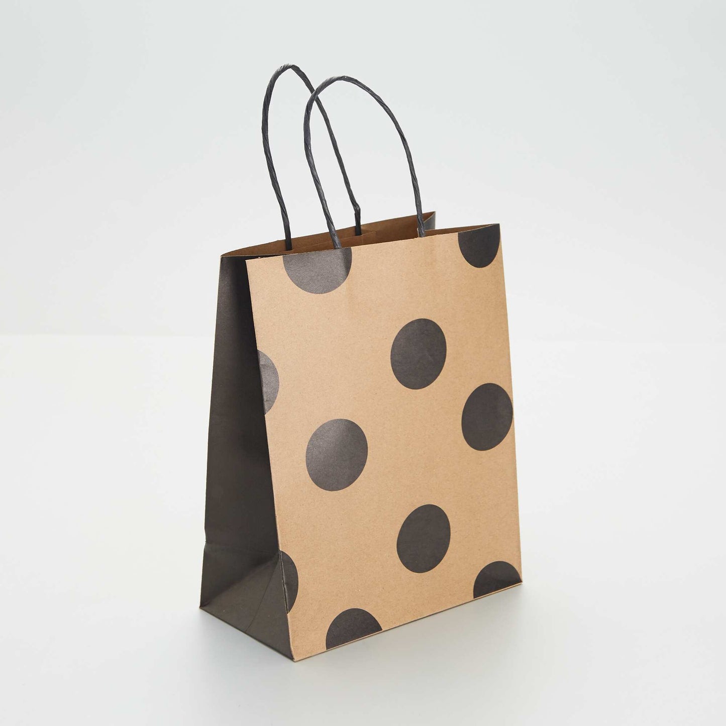 Sac cadeau imprim Beige noir