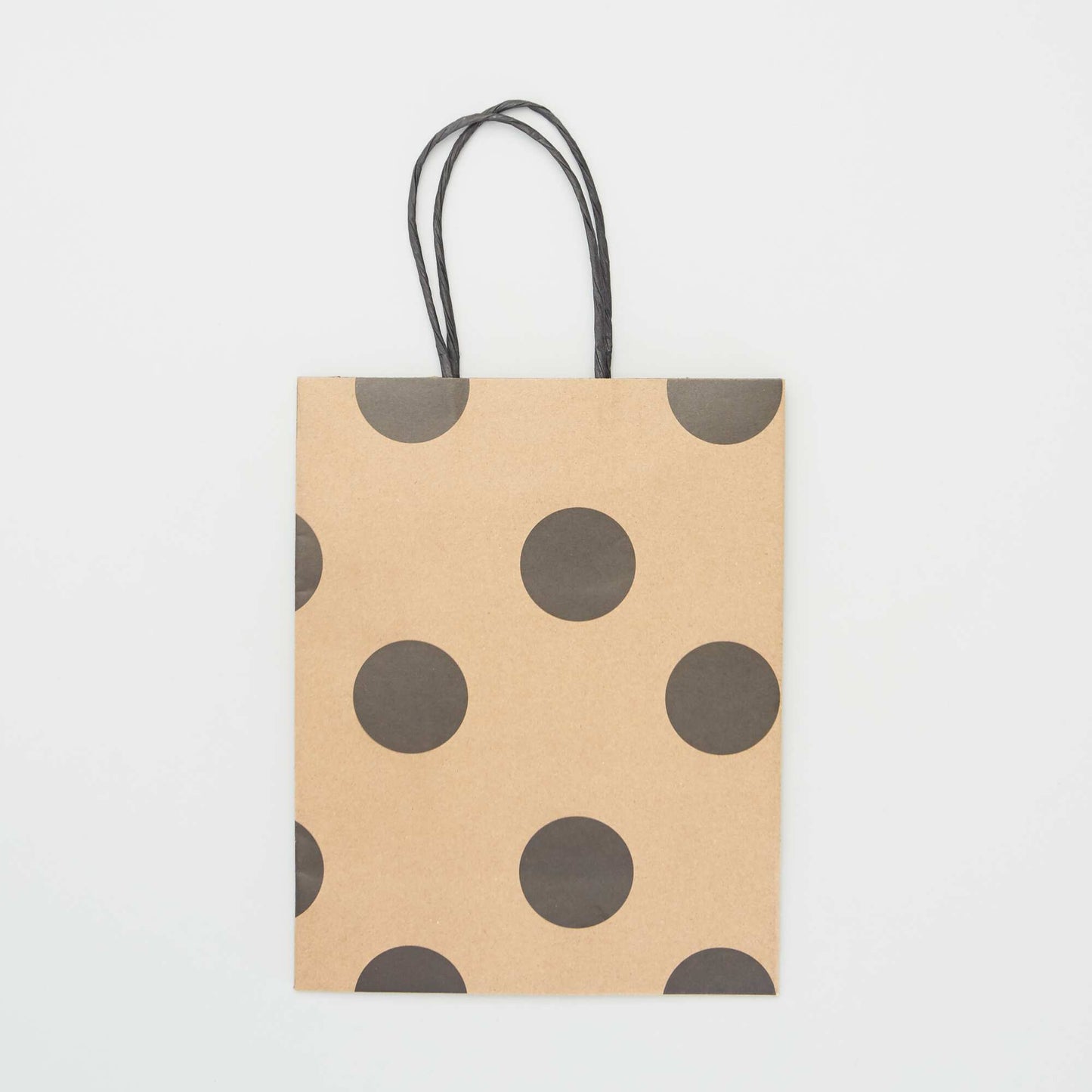 Sac cadeau imprim Beige noir