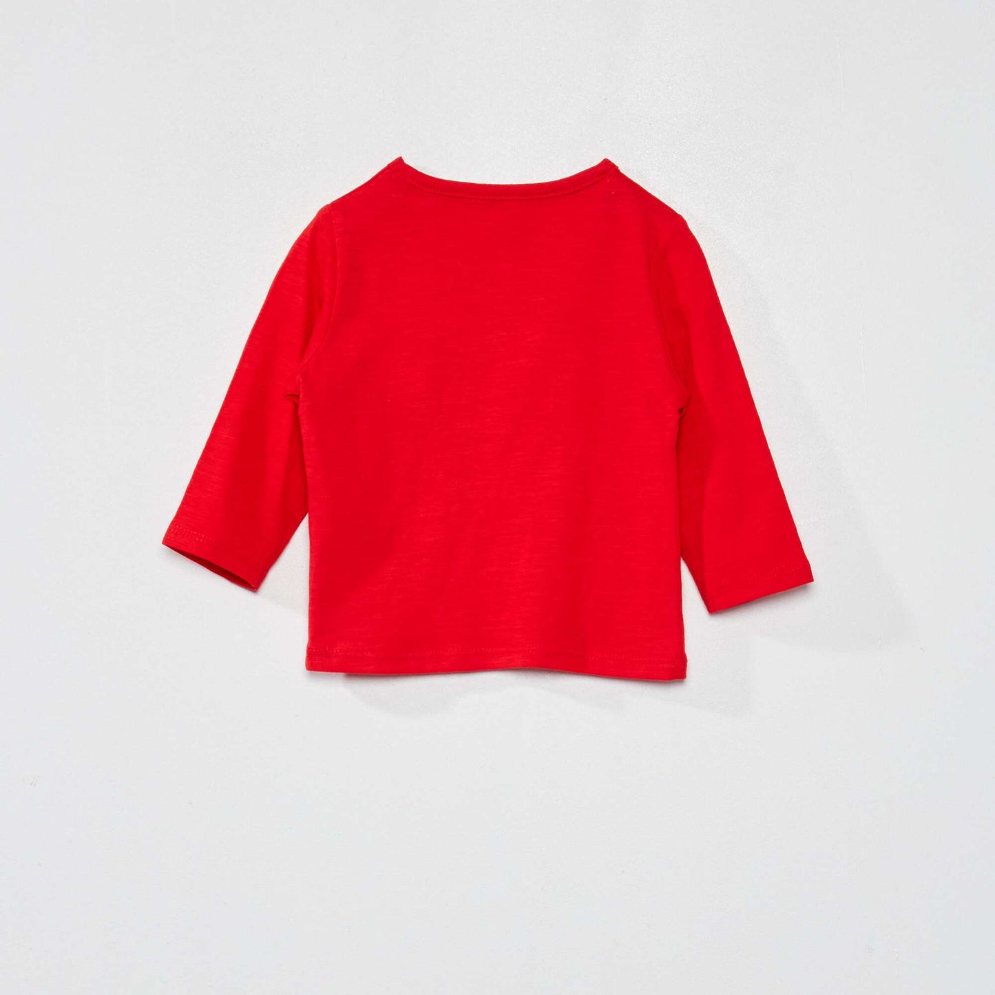 T-shirt col tunisien rouge