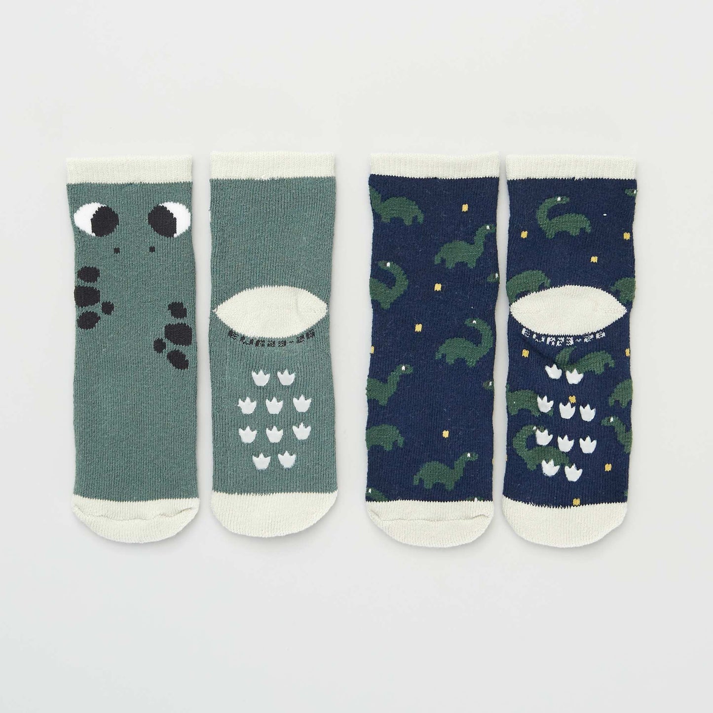 Lot de 2 paires de chaussettes antid rapantes dino