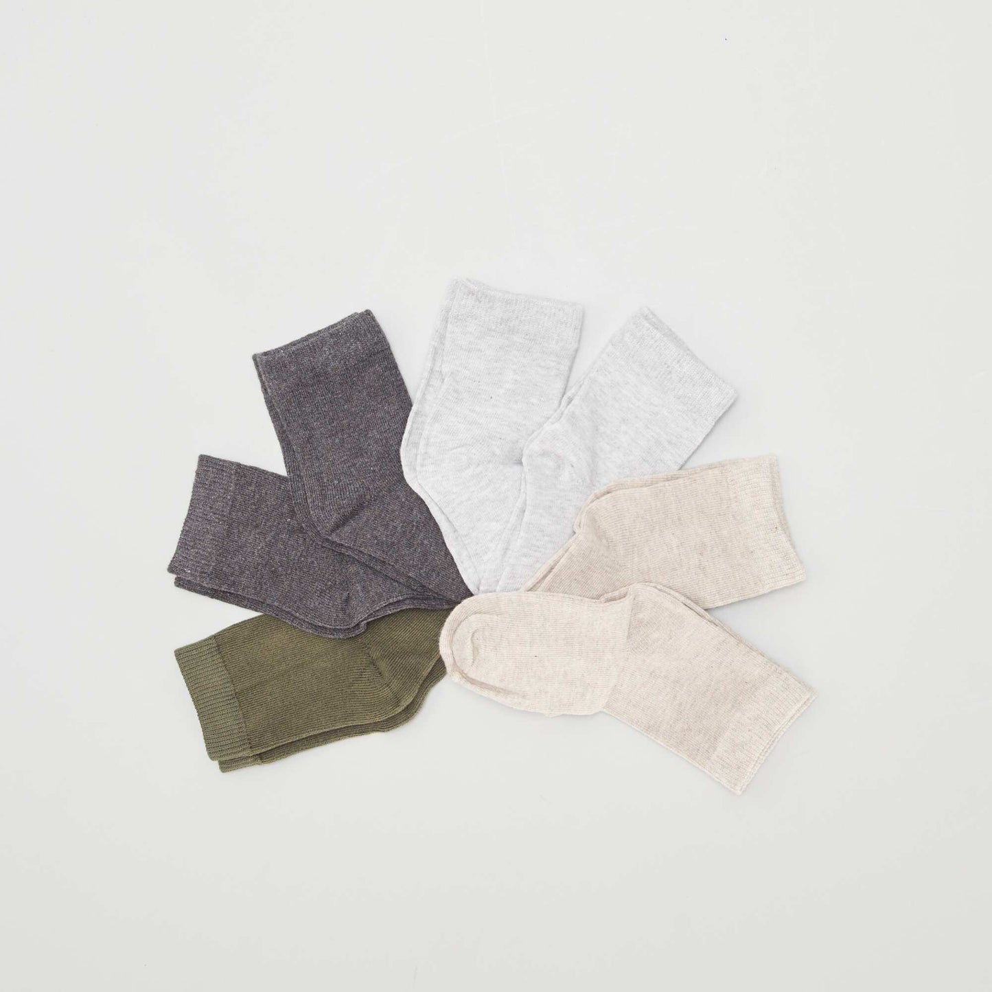 Lot de 7 paires de chaussettes BEIGES