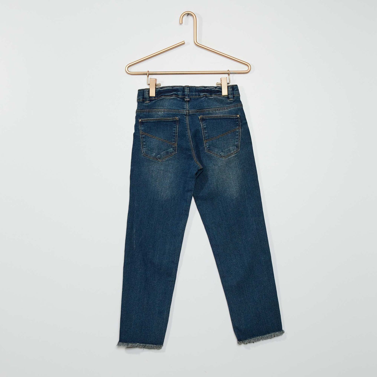 Jean en coton stretch ' toiles' bleu