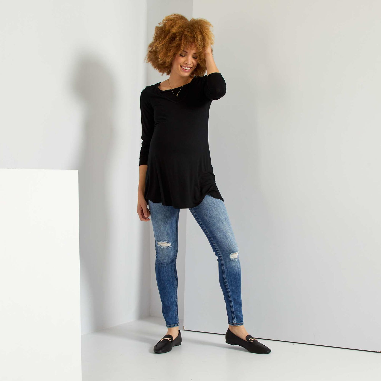 Jean slim grossesse L30 Stone
