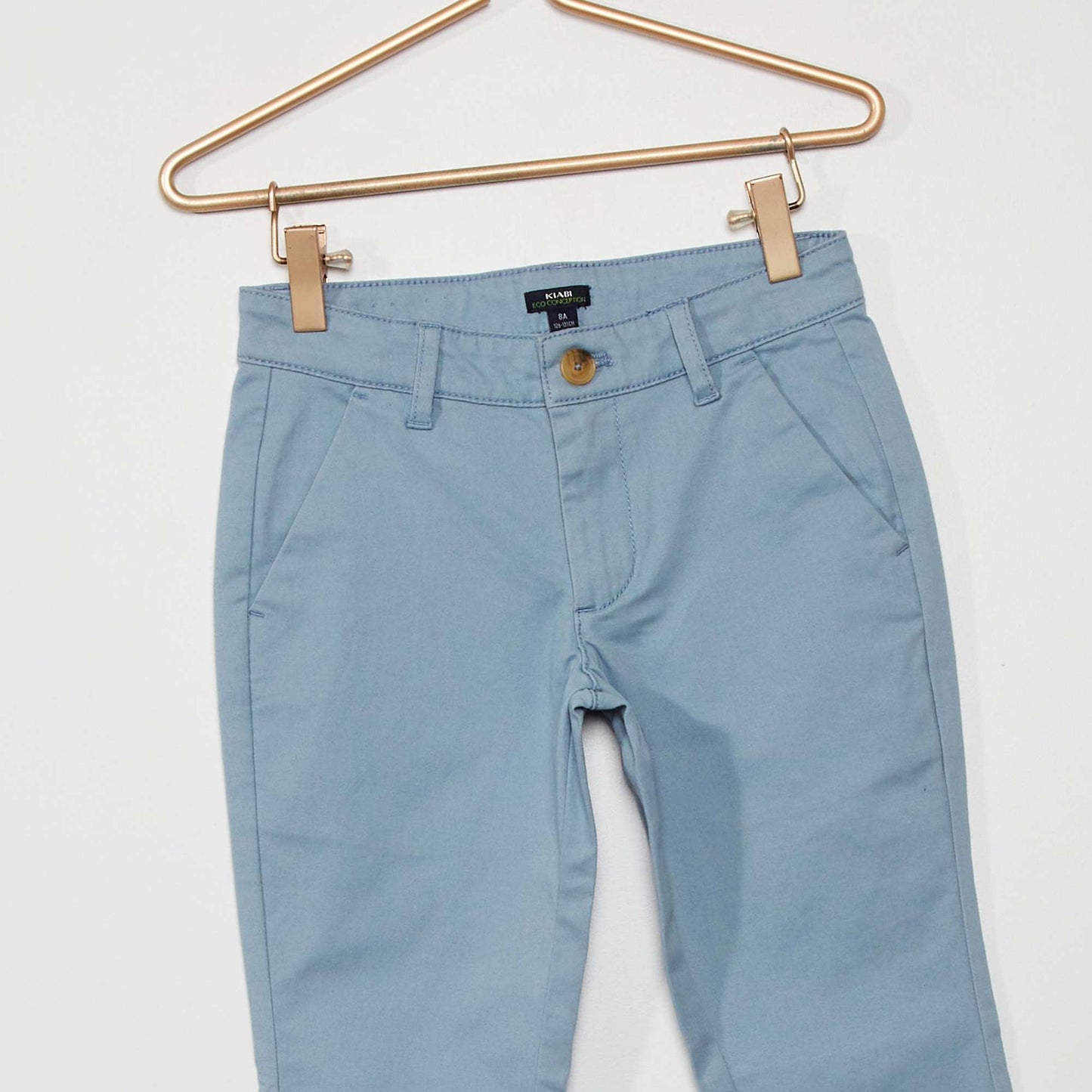 Pantalon chino bleu denim