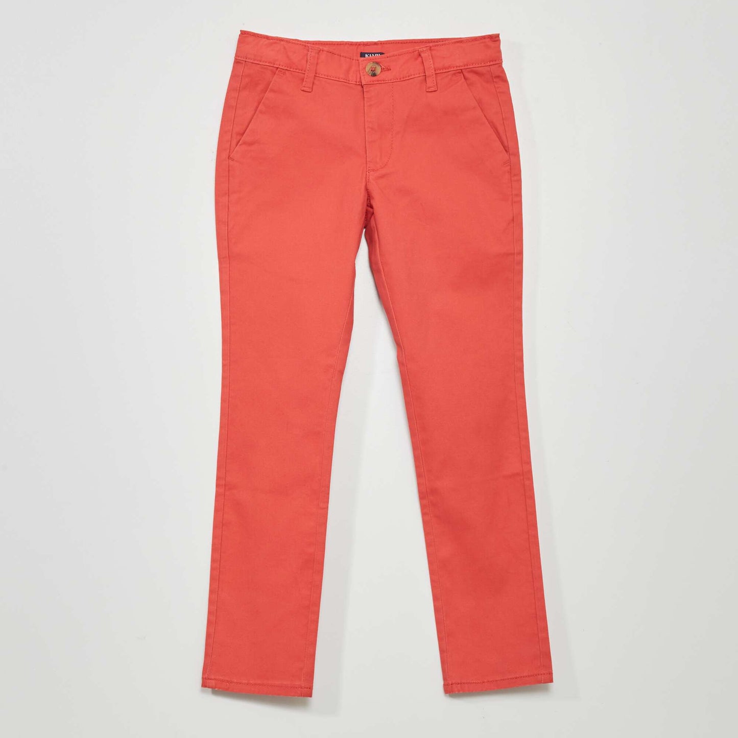 Pantalon chino rouge framboise