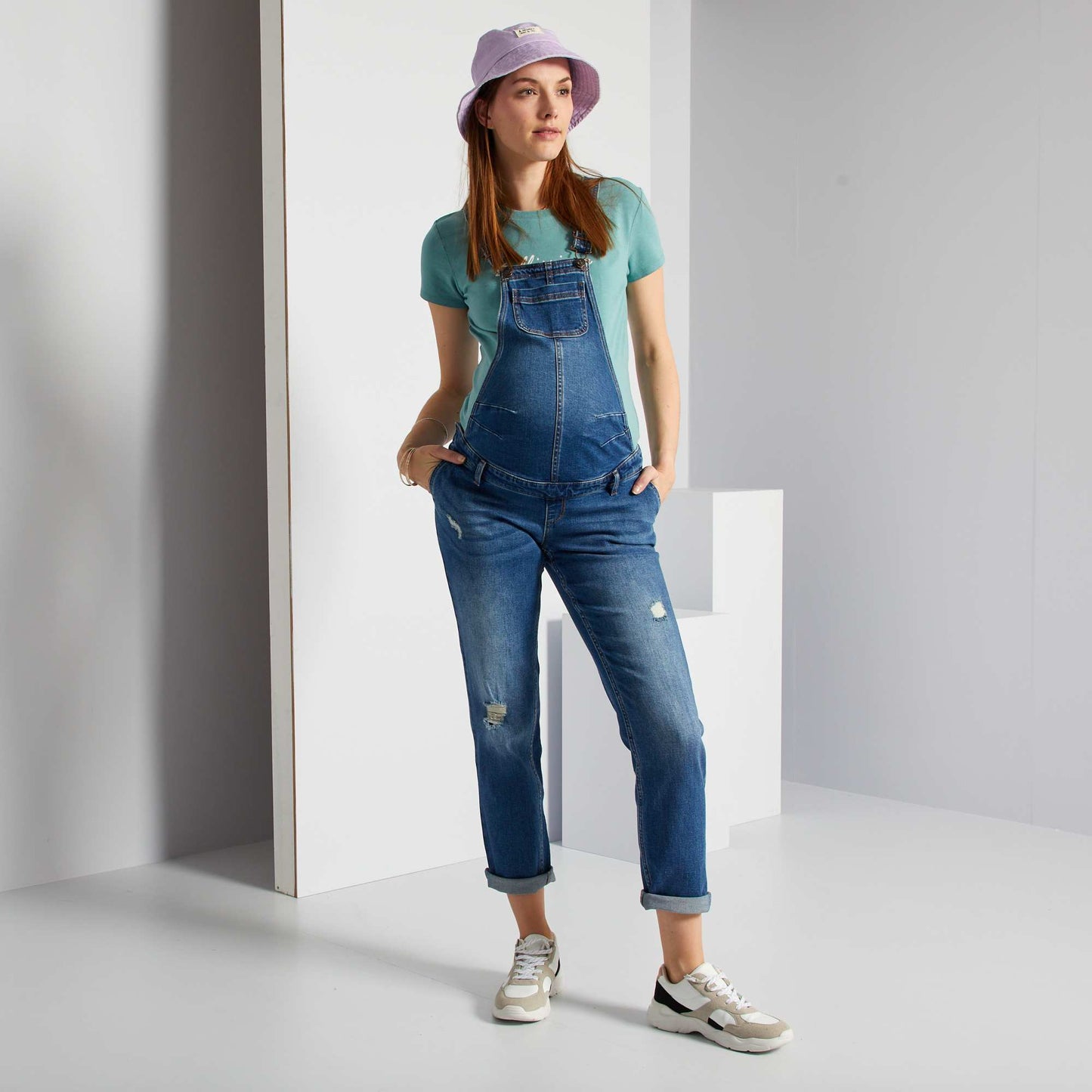 Salopette grossesse co-con u bleu