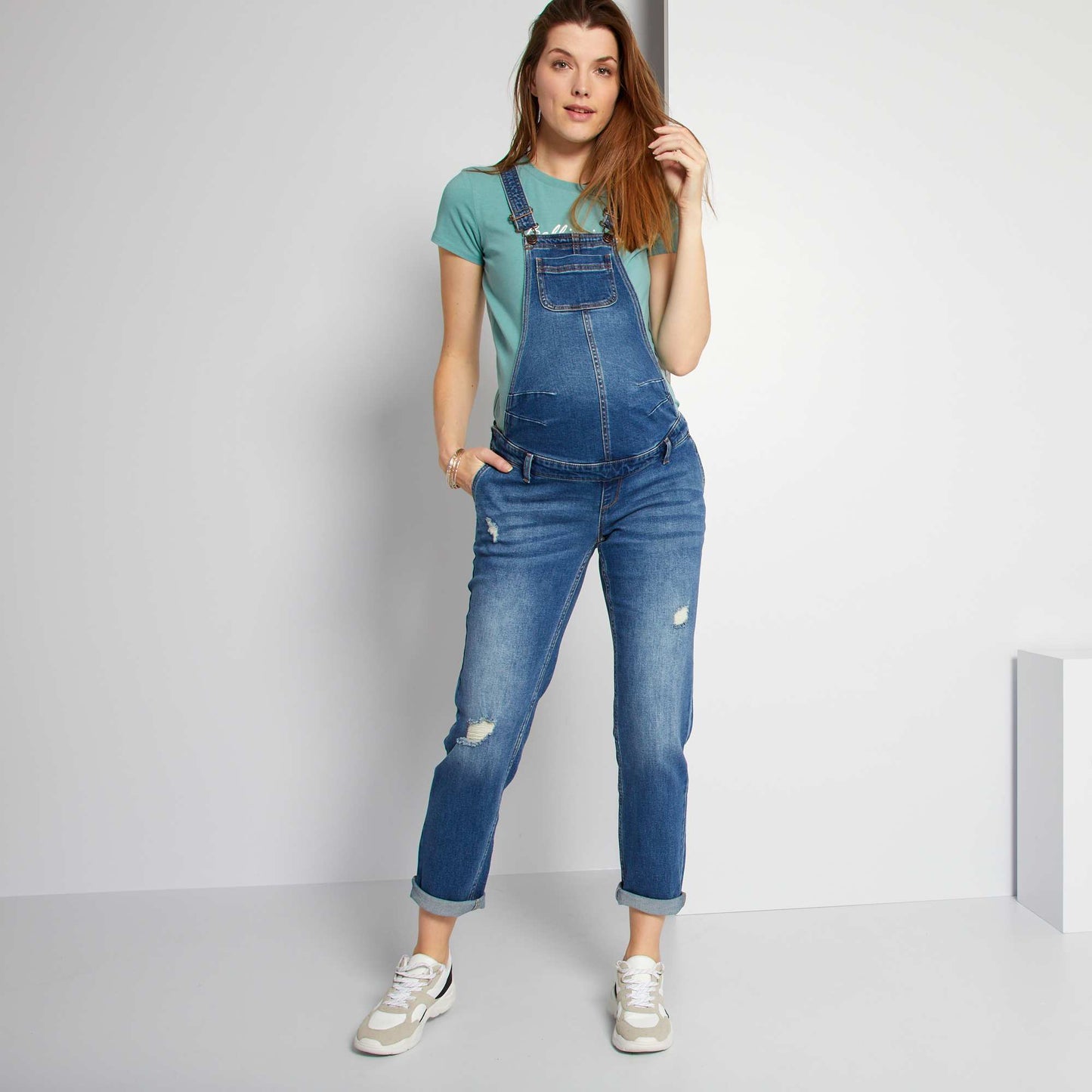 Salopette grossesse co-con u bleu