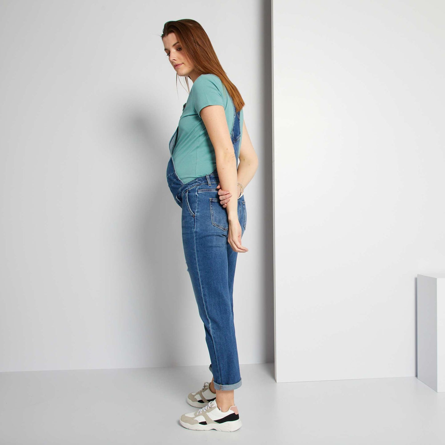 Salopette grossesse co-con u bleu