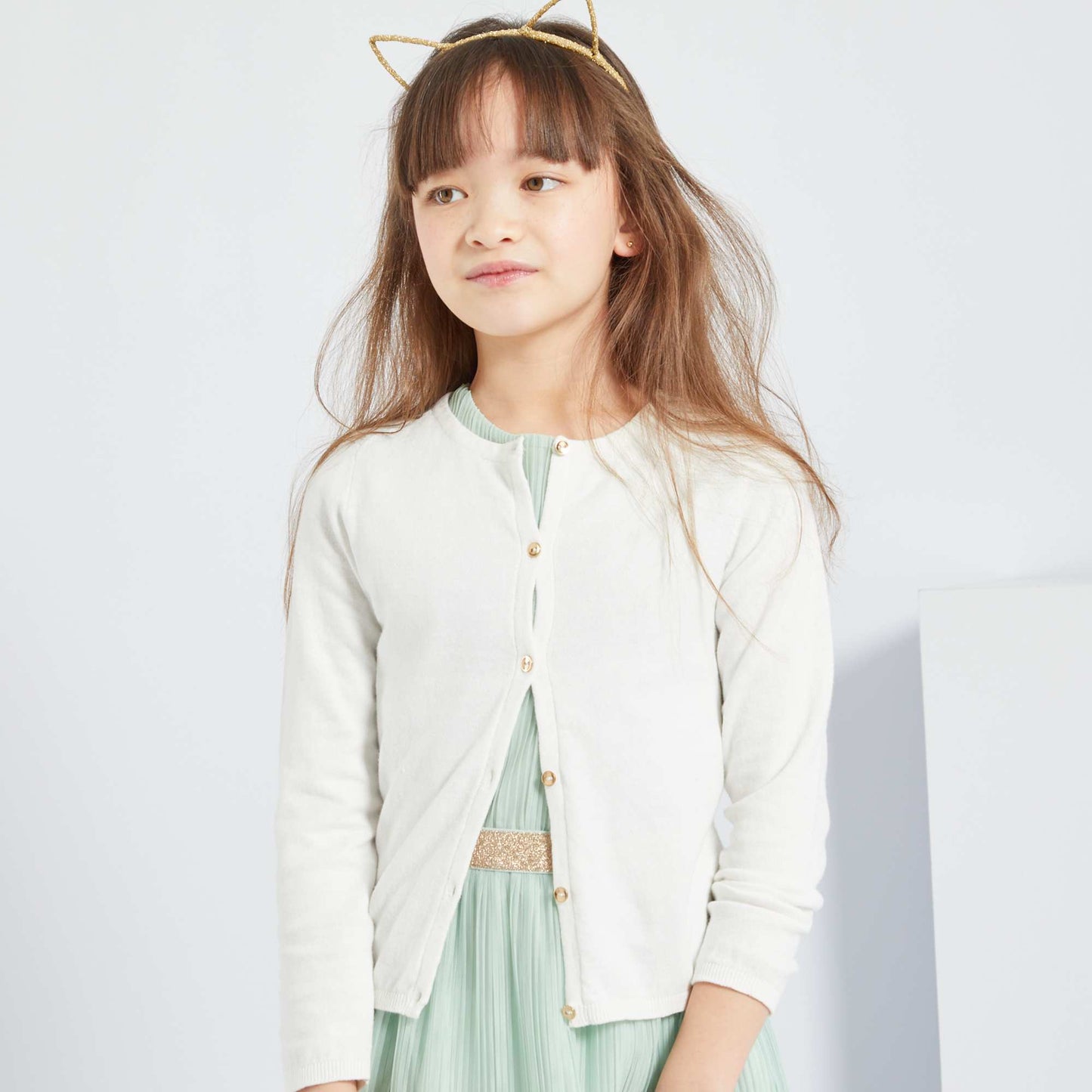 Gilet en maille fine blanc