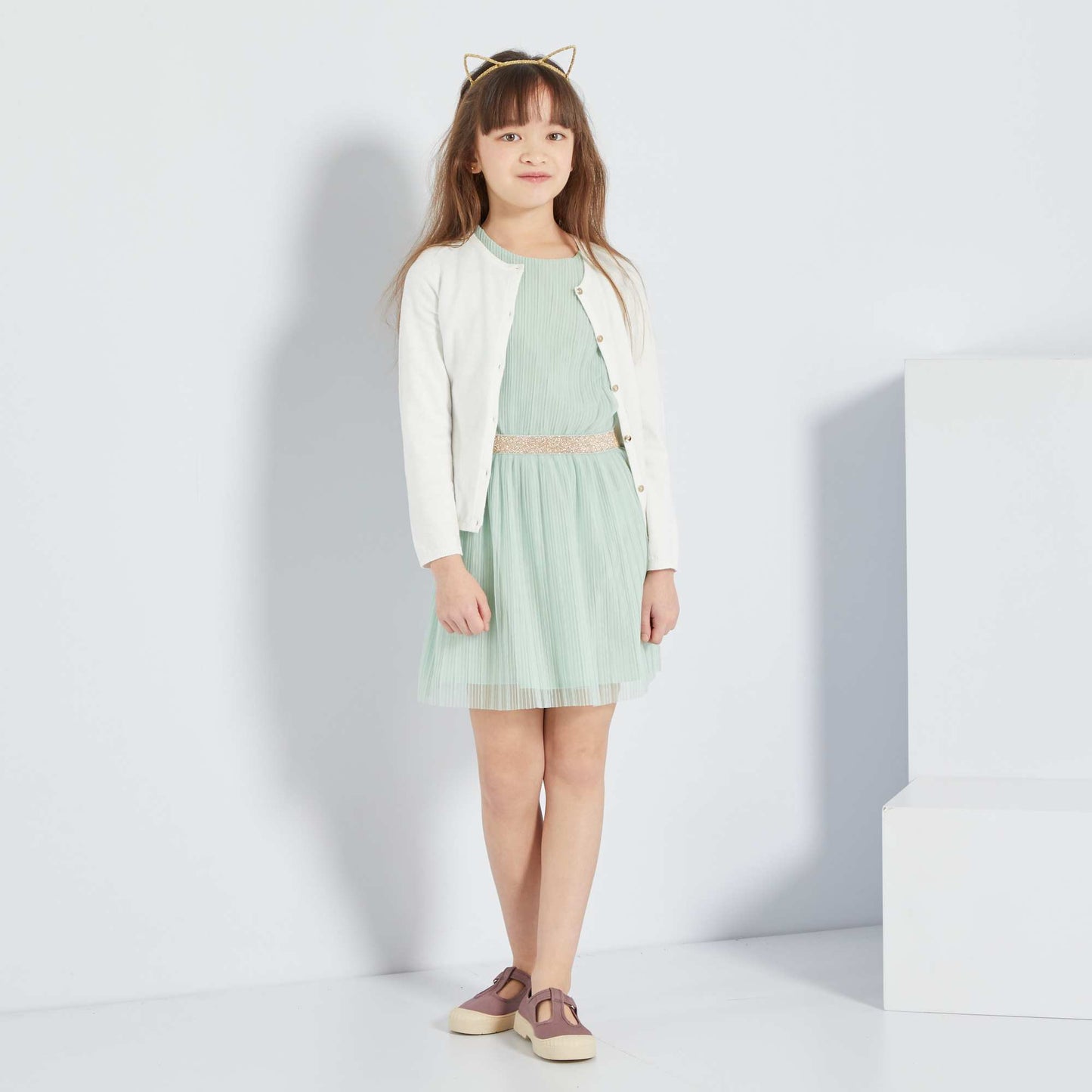 Gilet en maille fine blanc