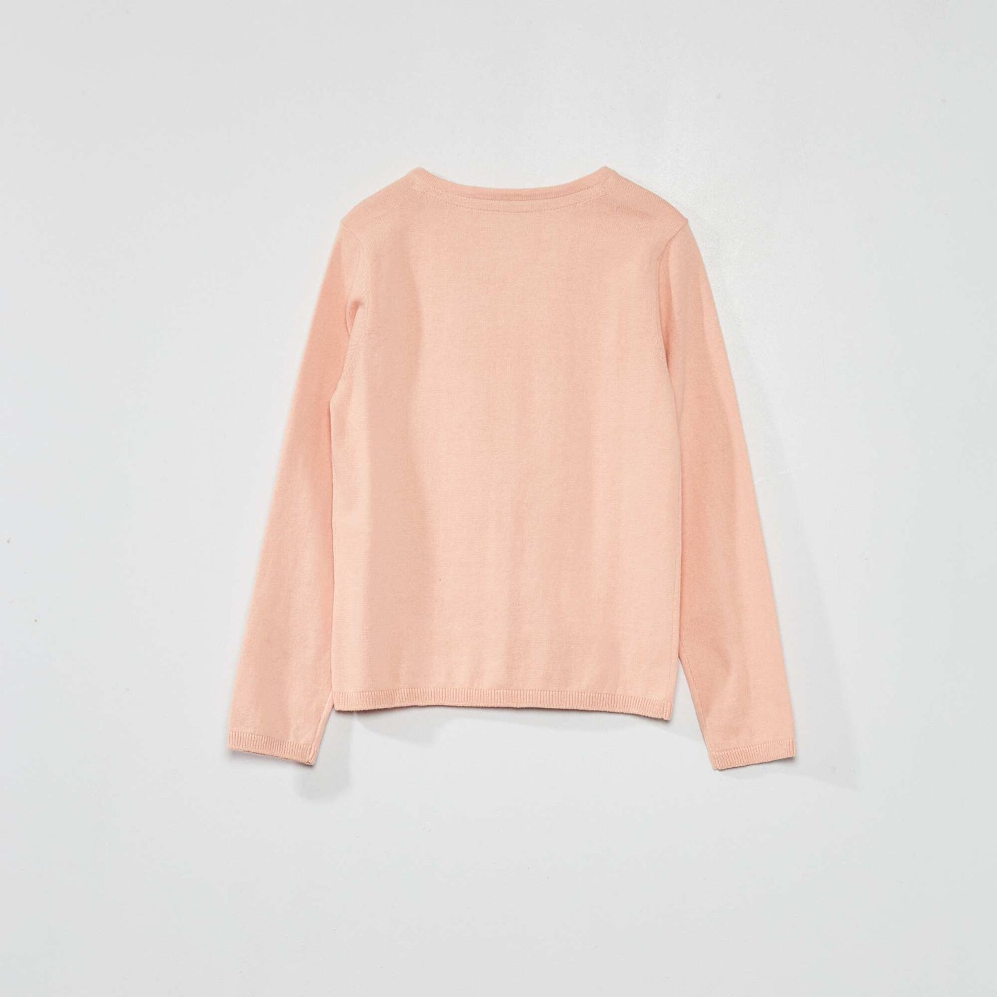 Gilet en maille fine Rose clair
