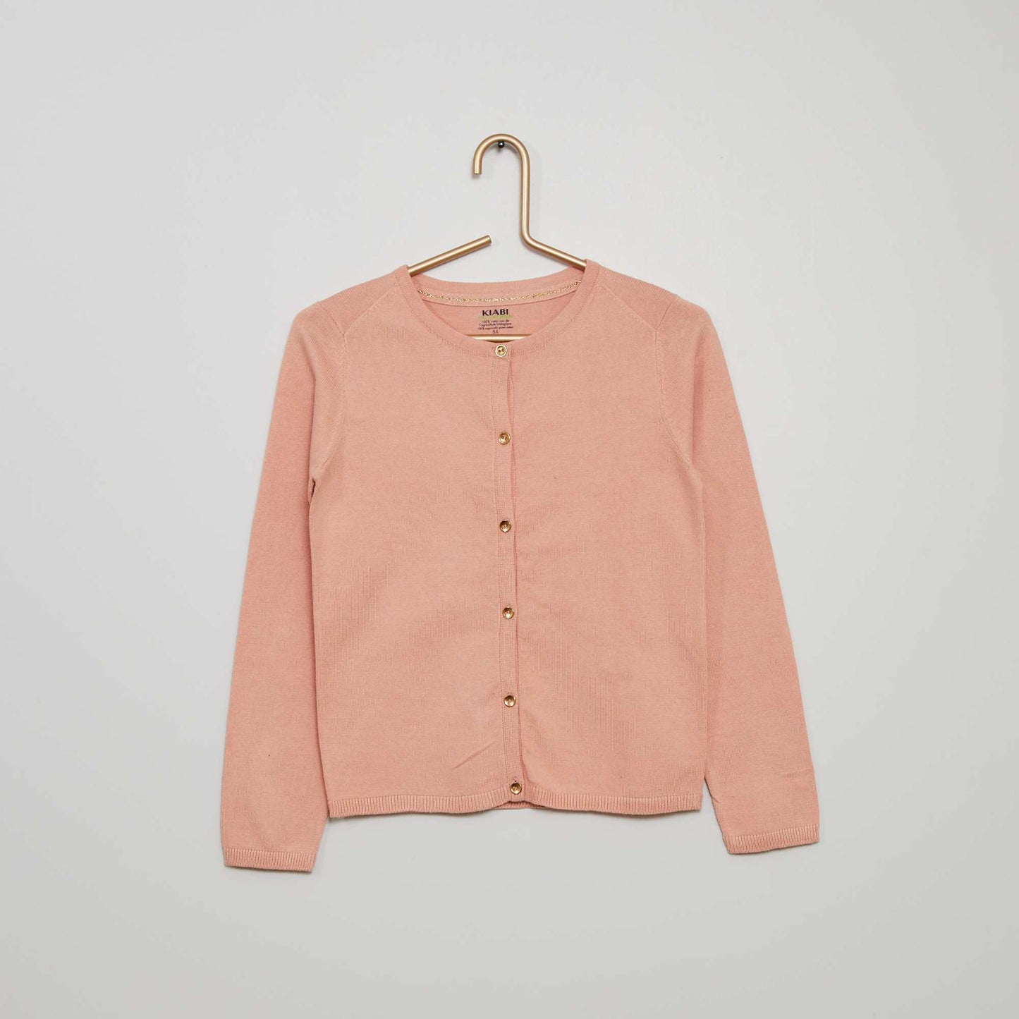 Gilet en maille fine Rose clair